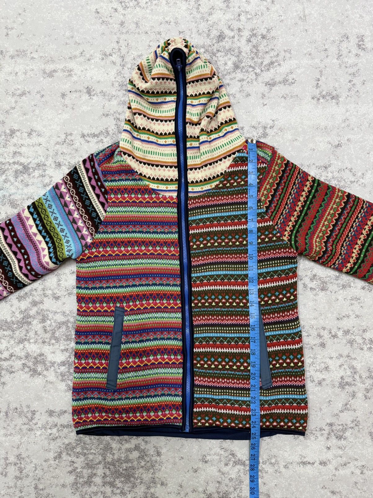 Native Unbranded Knit Native Colorblock Fullzipper Sweater Hoodie Size US S / EU 44-46 / 1 - 14 Thumbnail