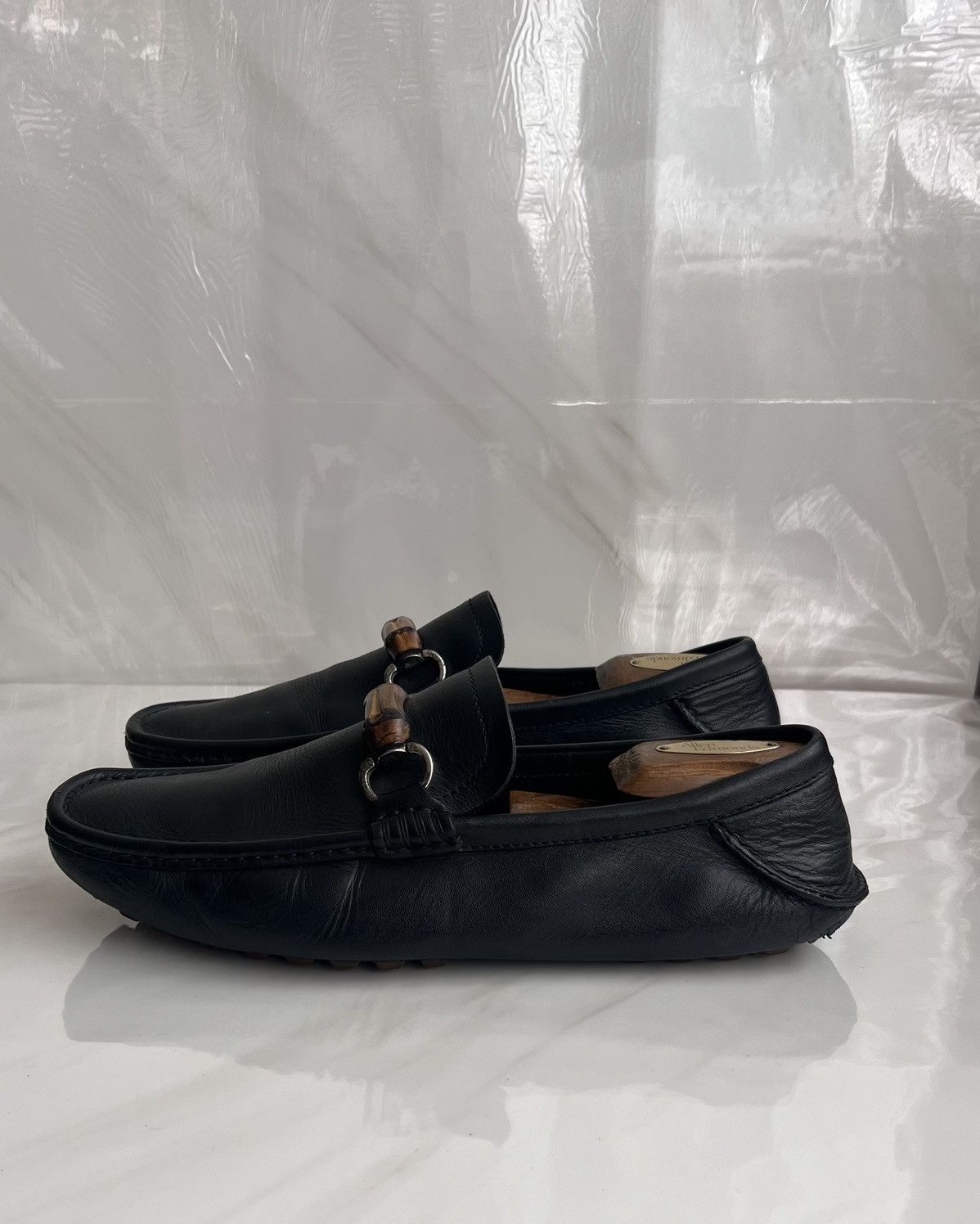 Gucci Gucci Men’s Horsebit Black Bamboo leather loafer Size US 8 / EU 41 - 5 Thumbnail