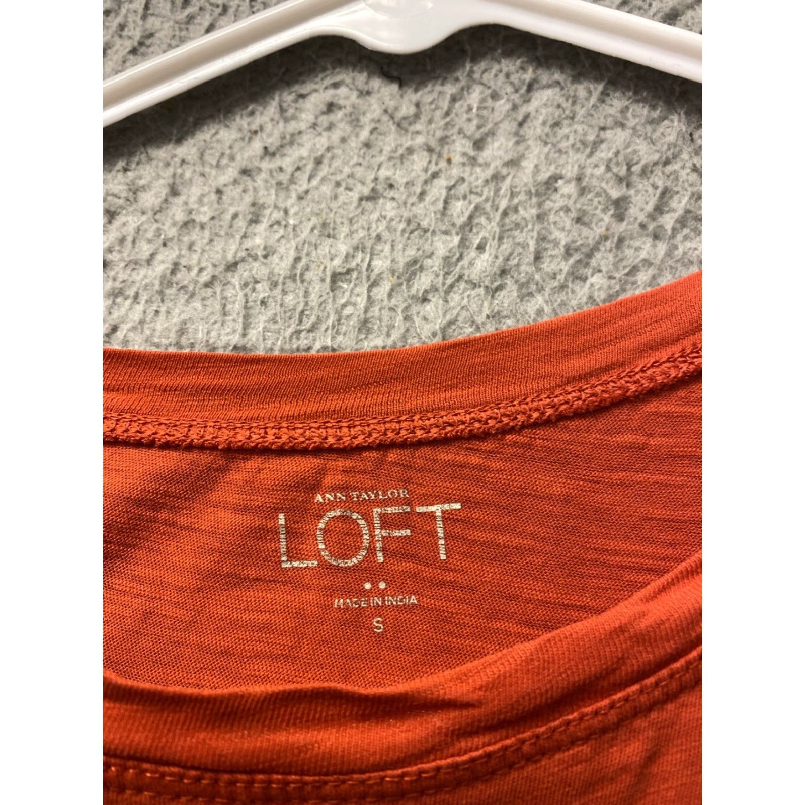 Loft VINTAGE Loft Women's T-Shirt Size S Short Sleeve Orange Solid 57-57 Size S / US 4 / IT 40 - 2 Thumbnail