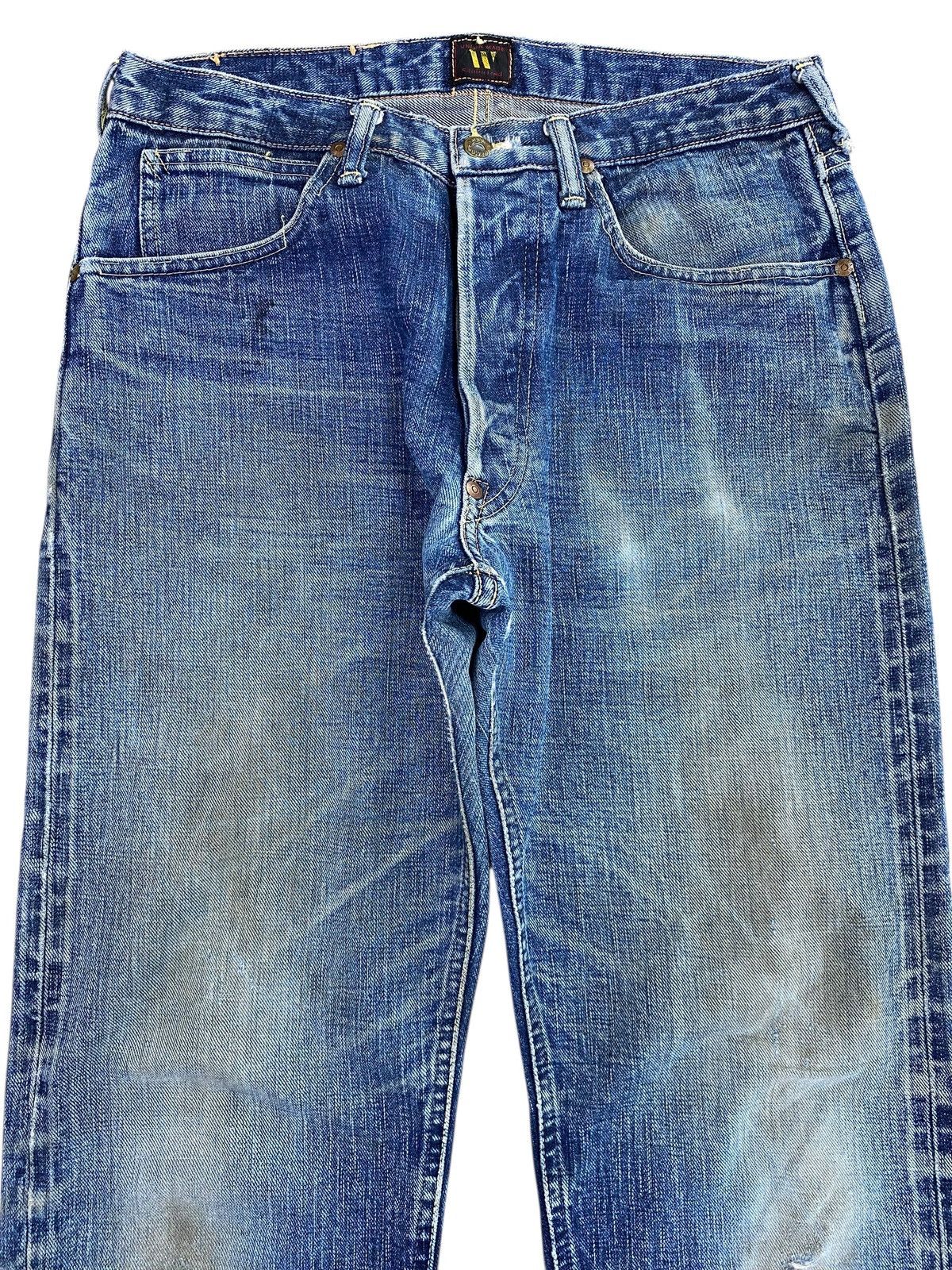 Japanese Brand Japanese Brand Whiskered & Faded Wash Style Wide Fit Jeans Size US 30 / EU 46 - 2 Thumbnail