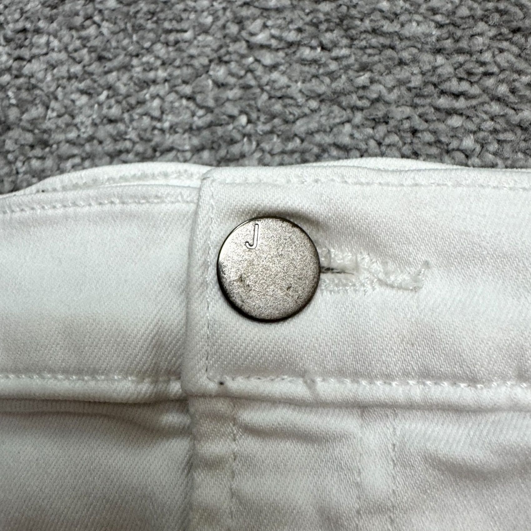 J Brand J Brand Suvi Mid Rise Utility Pant Jeans Womens 26 White Ankle Snap Stretch Size 26" / US 2 / IT 38 - 3 Thumbnail