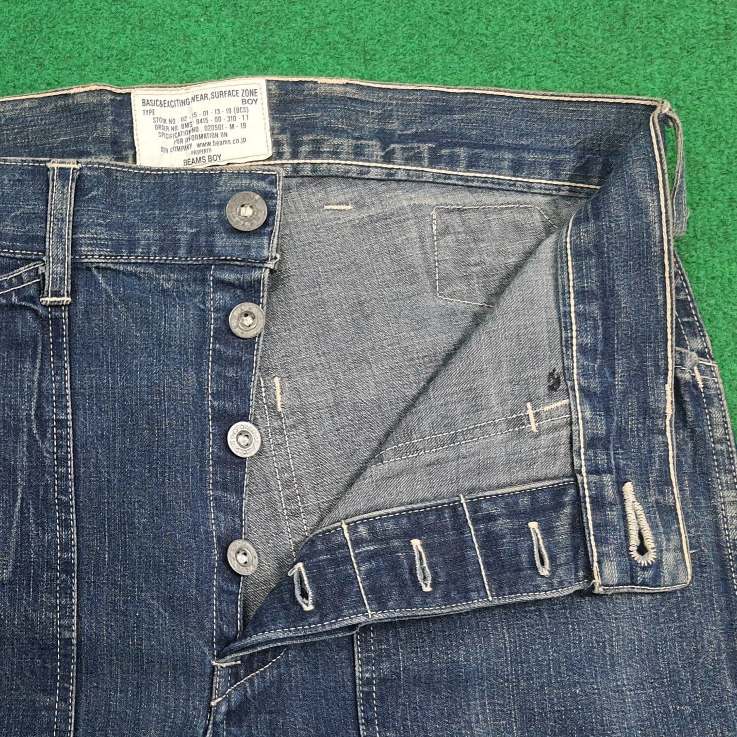 Beams Plus Vintage BEAMS BOY Military Work Denim Pants C280N8 Size 31" - 6 Thumbnail