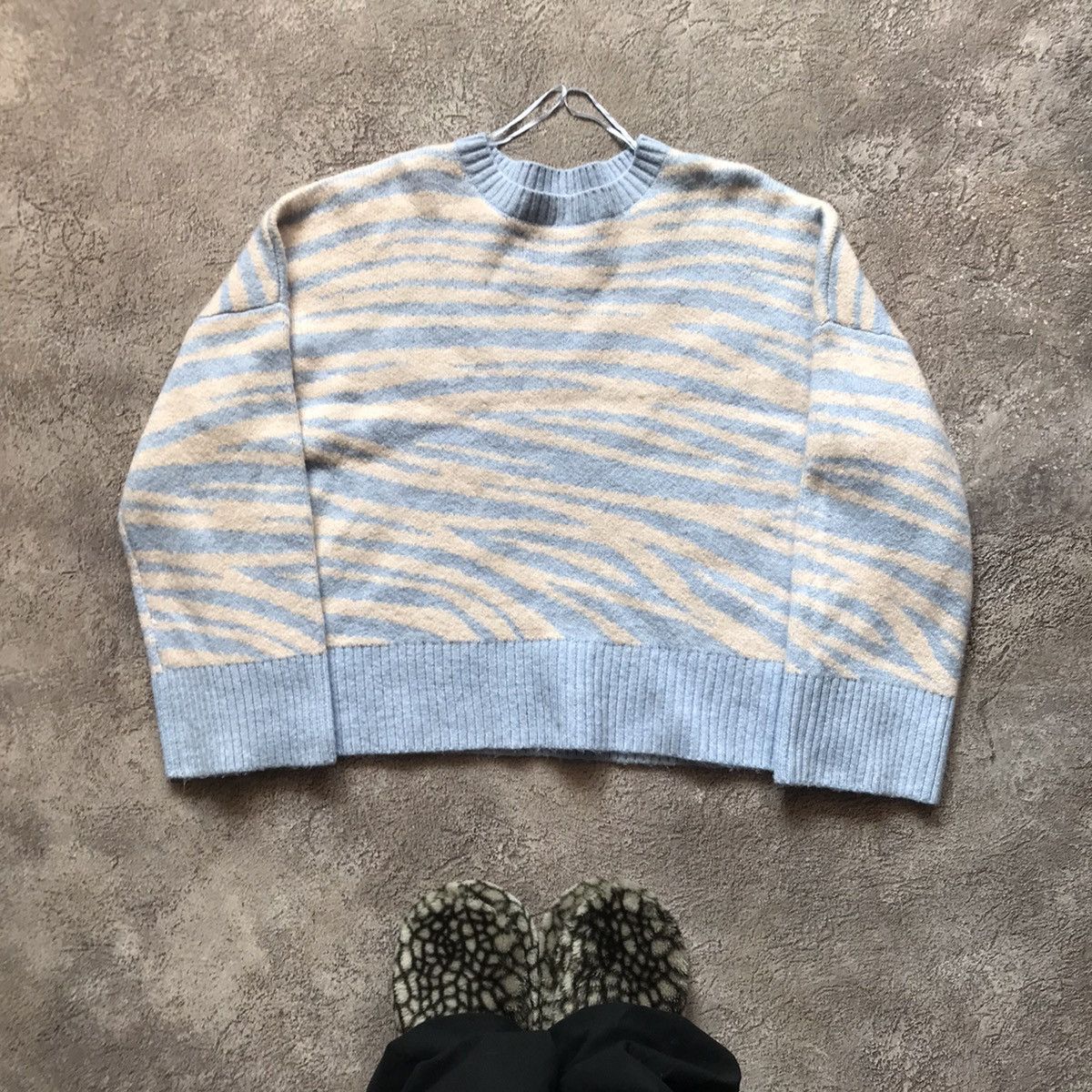 Vintage Vintage 90s Striped Knit Sweater Oversized Y2K Grunge Logo L Size L / US 10 / IT 46 - 2 Thumbnail