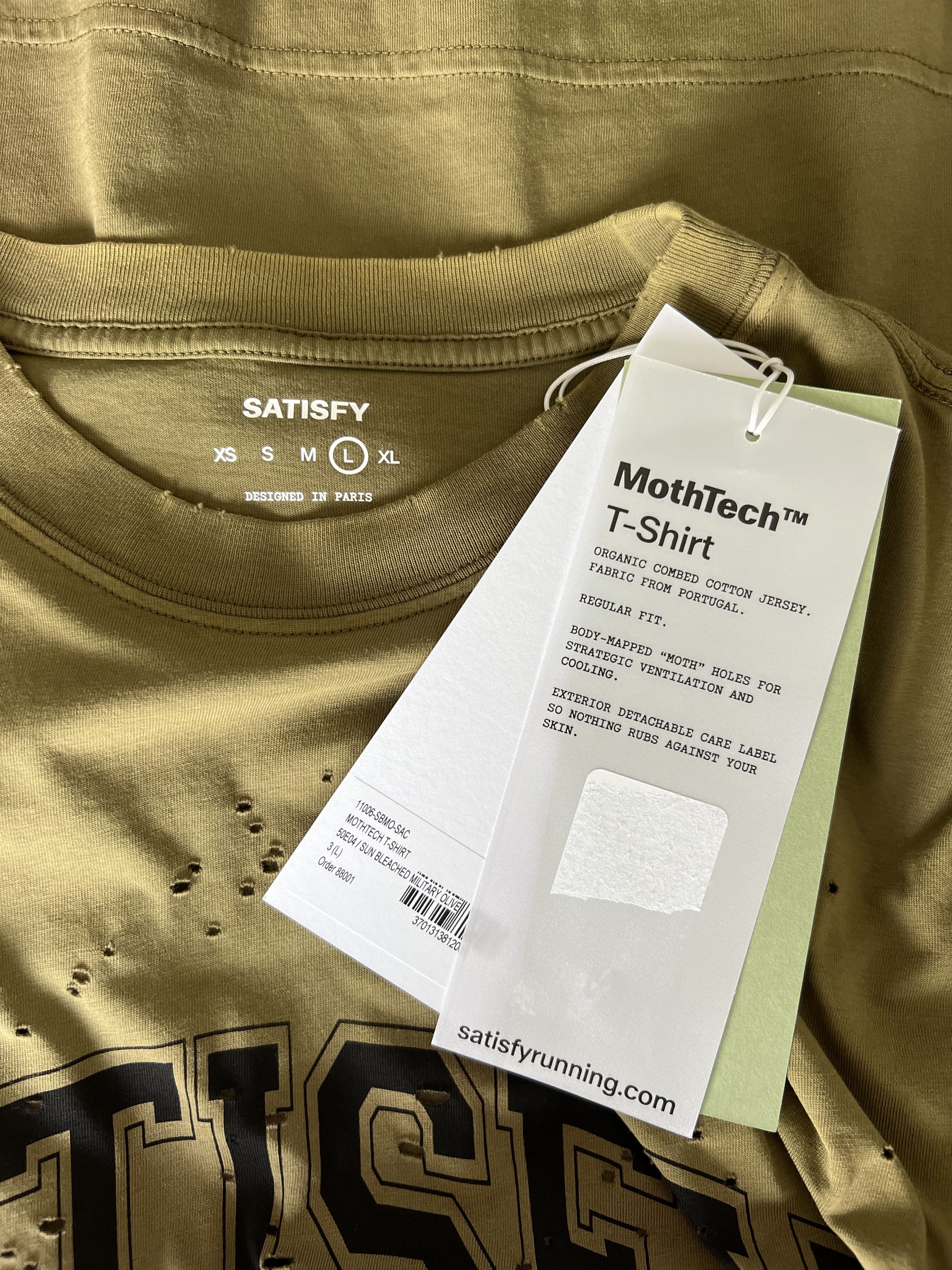 Satisfy Satisfy Running Equipment MothTech Tee in Military Olive Size US L / EU 52-54 / 3 - 7 Thumbnail