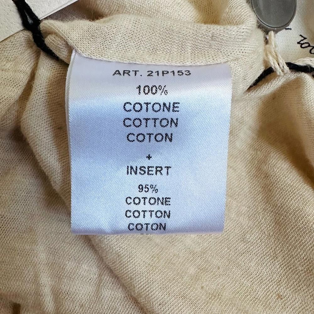 Designer Designer Ivory Cotton High Waist Wide Leg Pants Trousers Size 28" / US 6 / IT 42 - 6 Thumbnail