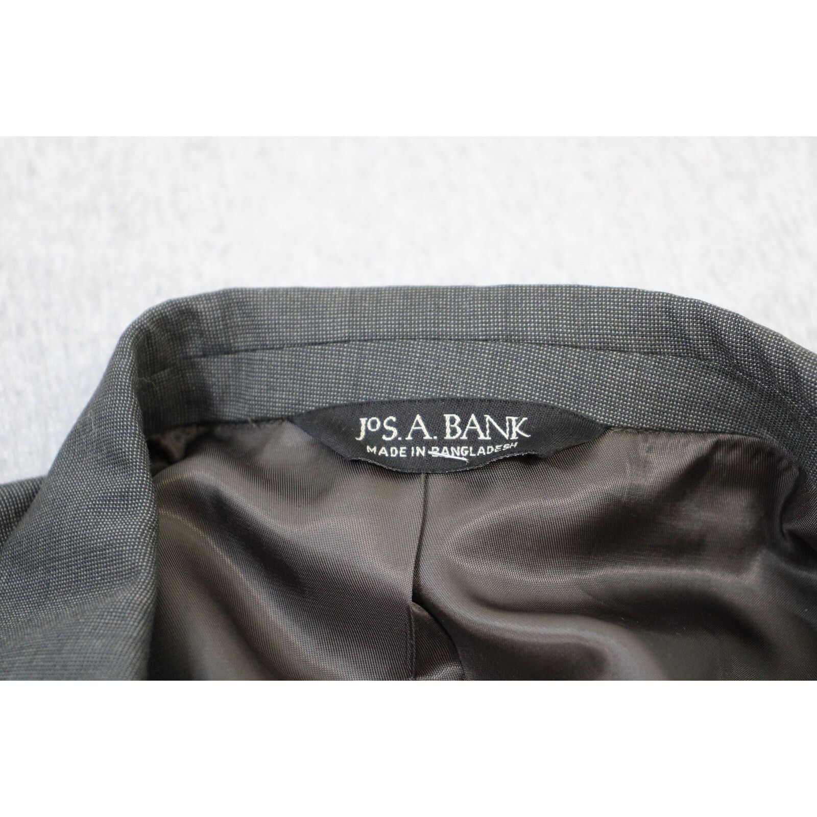 Jos. A. Bank Jos. A. Bank Blazer Mens 44R Gray 100% Wool Long Sleeve Size 44R - 3 Thumbnail