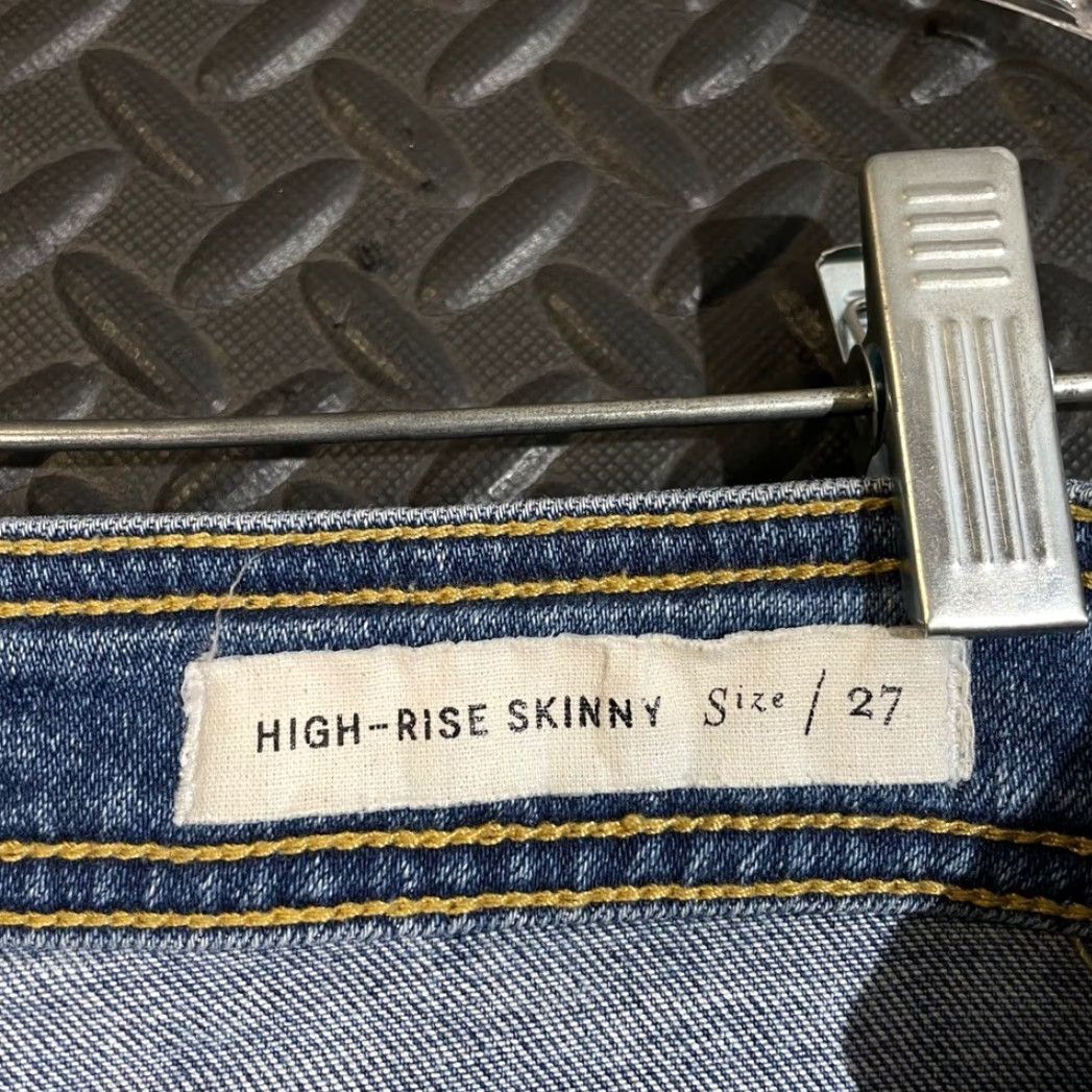 Vintage Pilcro and the Letterpress Anthropologie High Rise Skinny Jeans Women Size 27 Blue Skinny Womens 27 High Rise Jeans Size 27" / US 4 / IT 40 - 5 Thumbnail