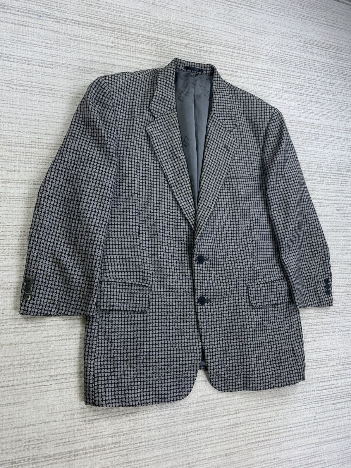 Alfred Dunhill × Japanese Brand × Vintage Vintage Dunhill Plaid Double Breasted Blazer Jacket Size US M / EU 48-50 / 2 - 3 Thumbnail