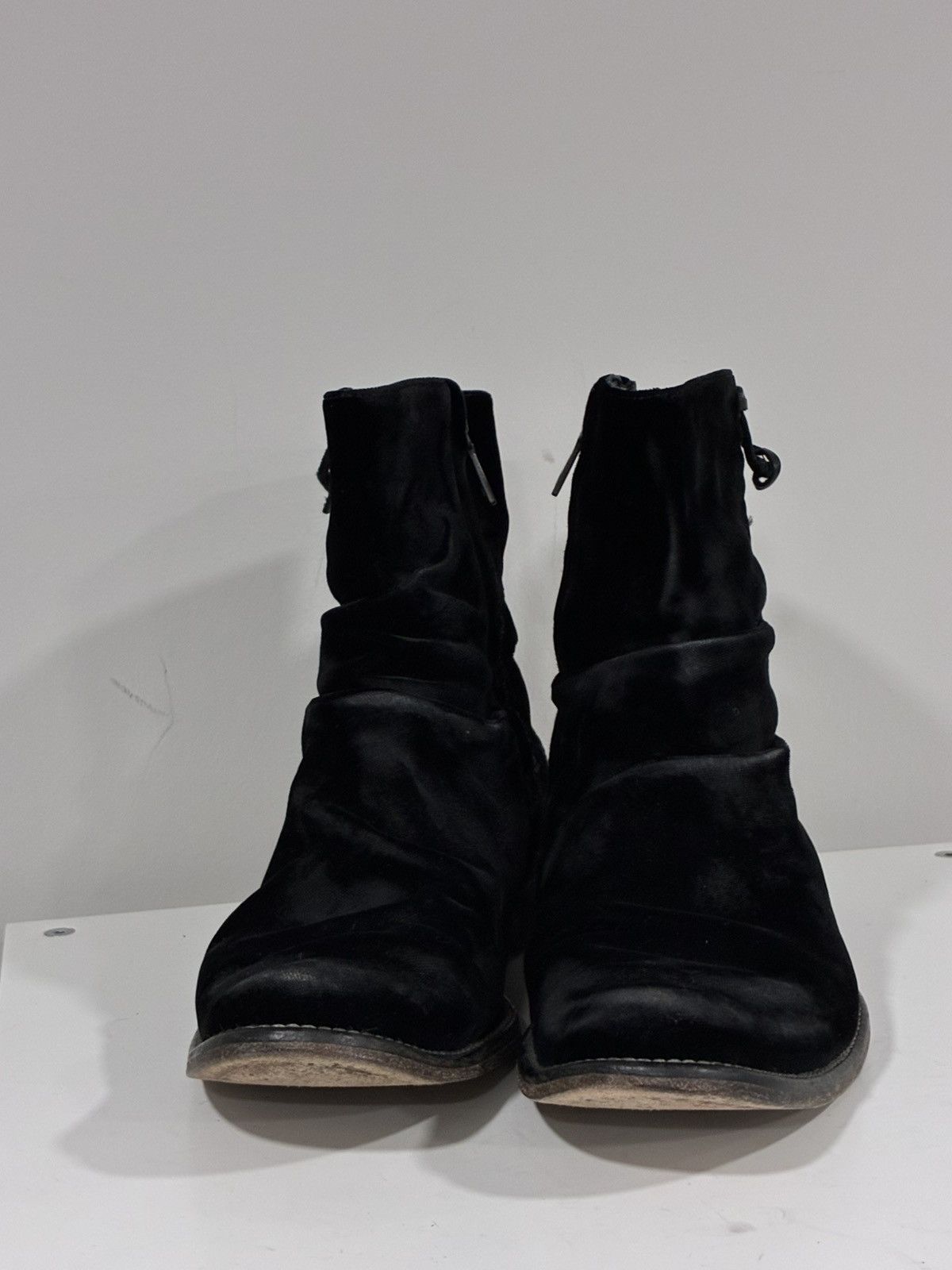 John Varvatos Richards Sharpei Distressed Velvet Leather Boot 8 Size US 8 / EU 41 - 4 Thumbnail