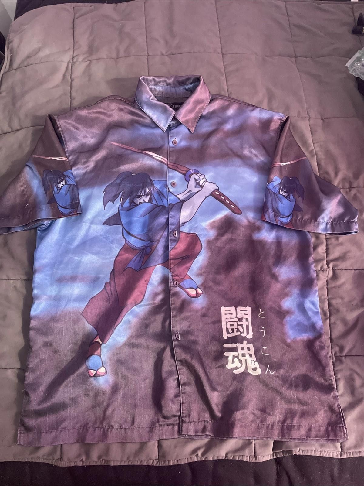 Designer Vintage 90’s BARCODE Samurai Warrior Graphic T-Shirt Size M Size US M / EU 48-50 / 2 - 1 Thumbnail