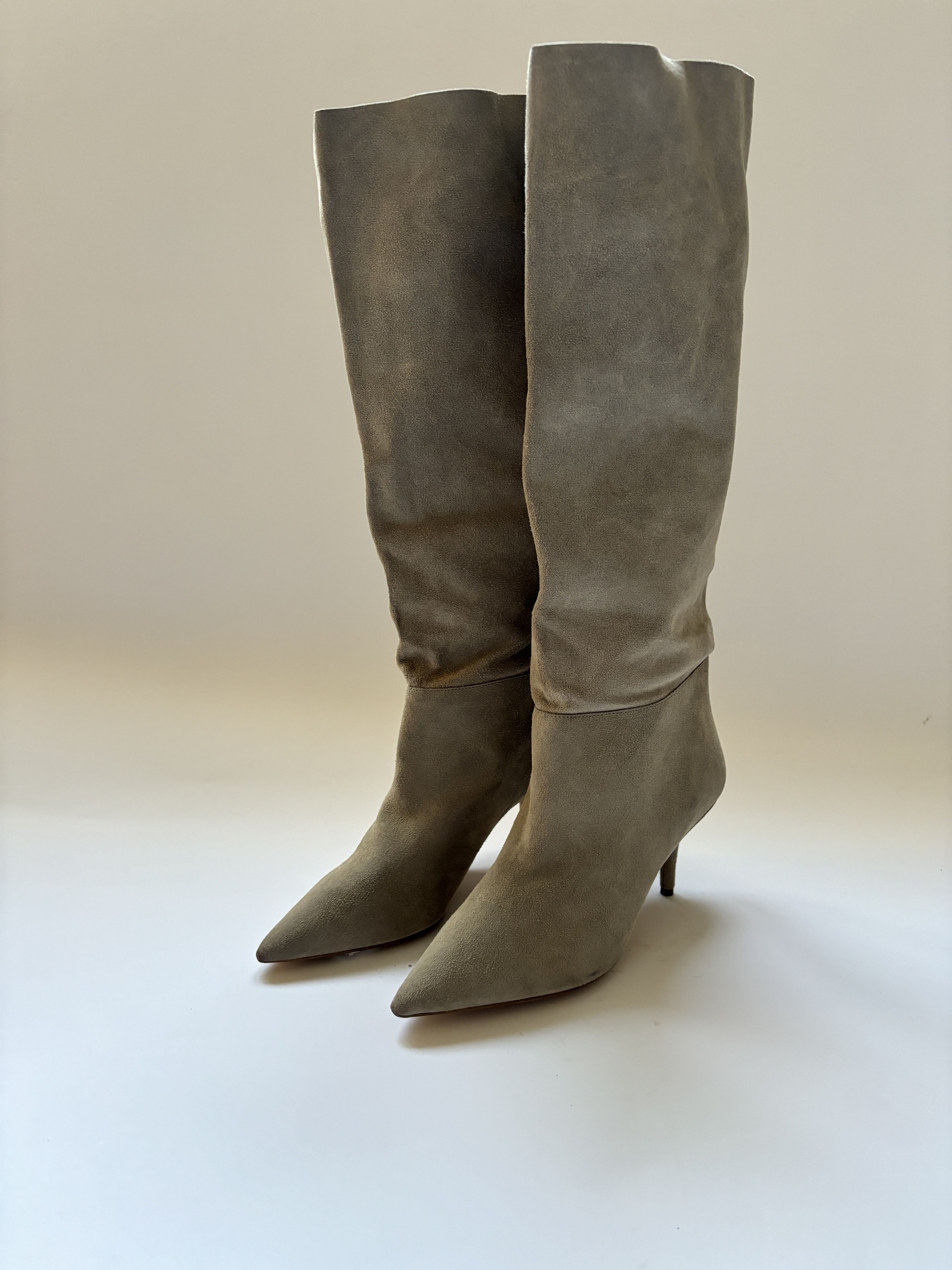 Kanye West × Yeezy ⚡️QUICK SALE⚡️2018 Yeezy Season 7 Beige Suede High Boots Size US 8 / IT 38 - 4 Thumbnail