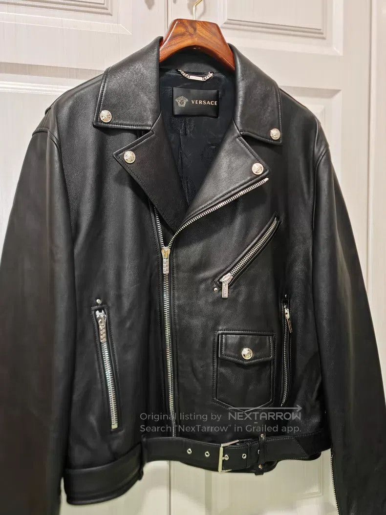 Versace Versace Motorcycle leather coat Size US XXL / EU 58 / 5 - 2 Thumbnail