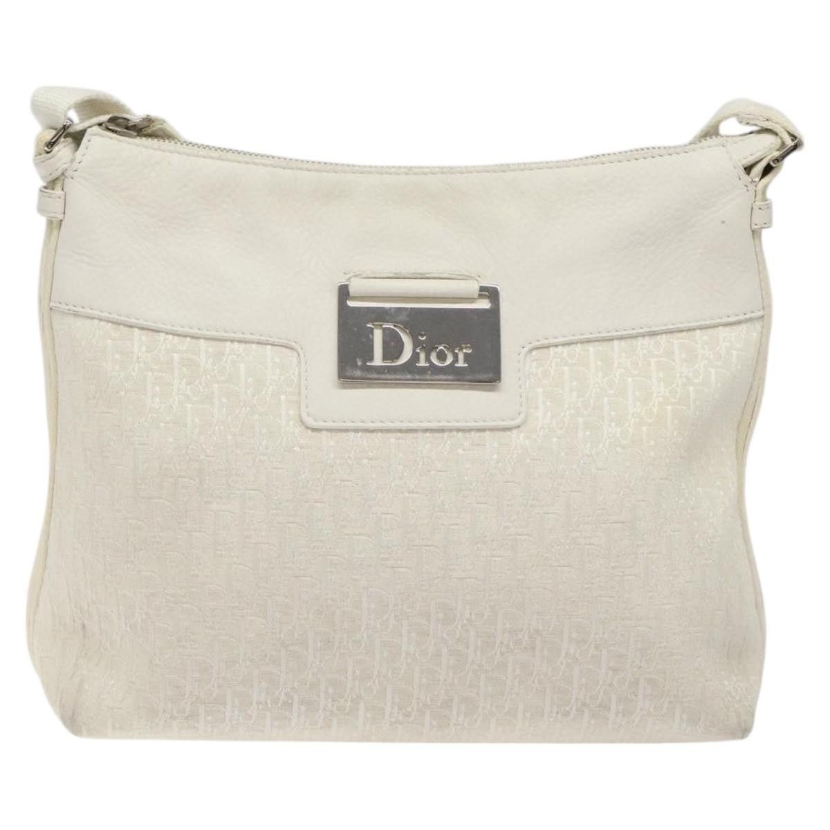 Dior DIOR Trotter Canvas Shoulder Bag White Silver Size ONE SIZE - 13 Thumbnail
