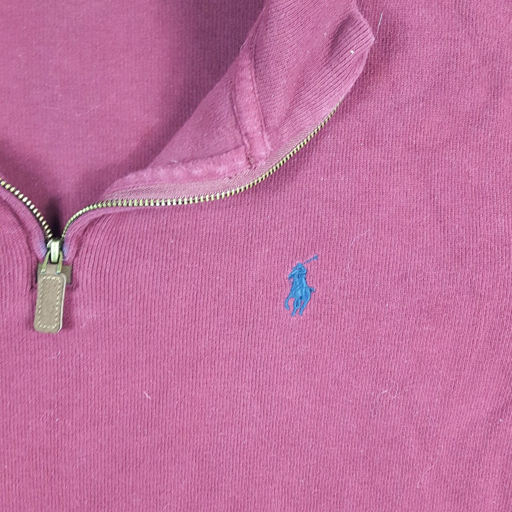 Ralph Lauren Vintage Ralph Lauren Polo Men's Large Knit Sweater 1/4 Zip Pullover Fall Winter Preppy Red Size US L / EU 52-54 / 3 - 5 Thumbnail