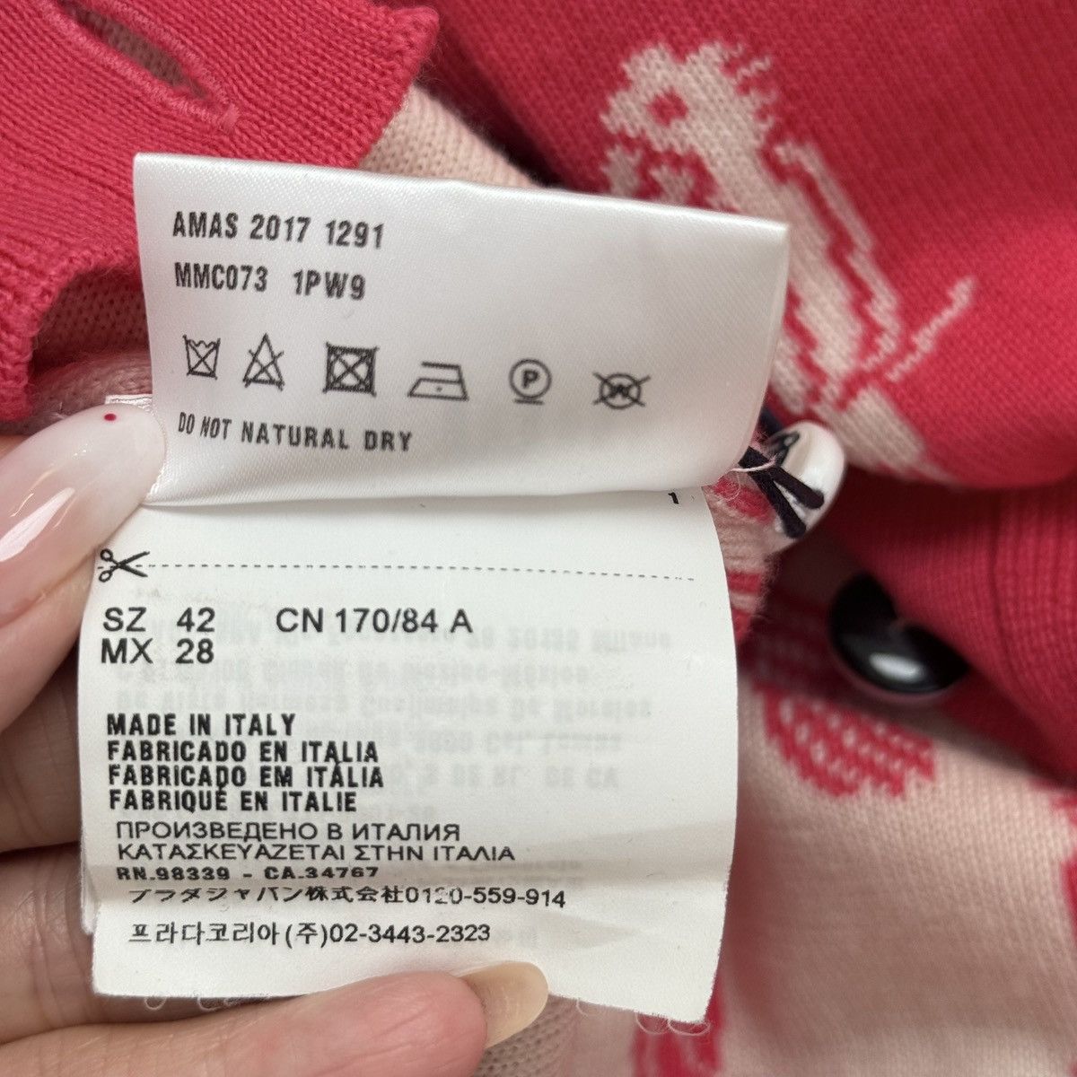Miu Miu Miu Miu Red Logo Parrot Printed Cropped Knit Cardigan K26WX Size M / US 6-8 / IT 42-44 - 5 Thumbnail