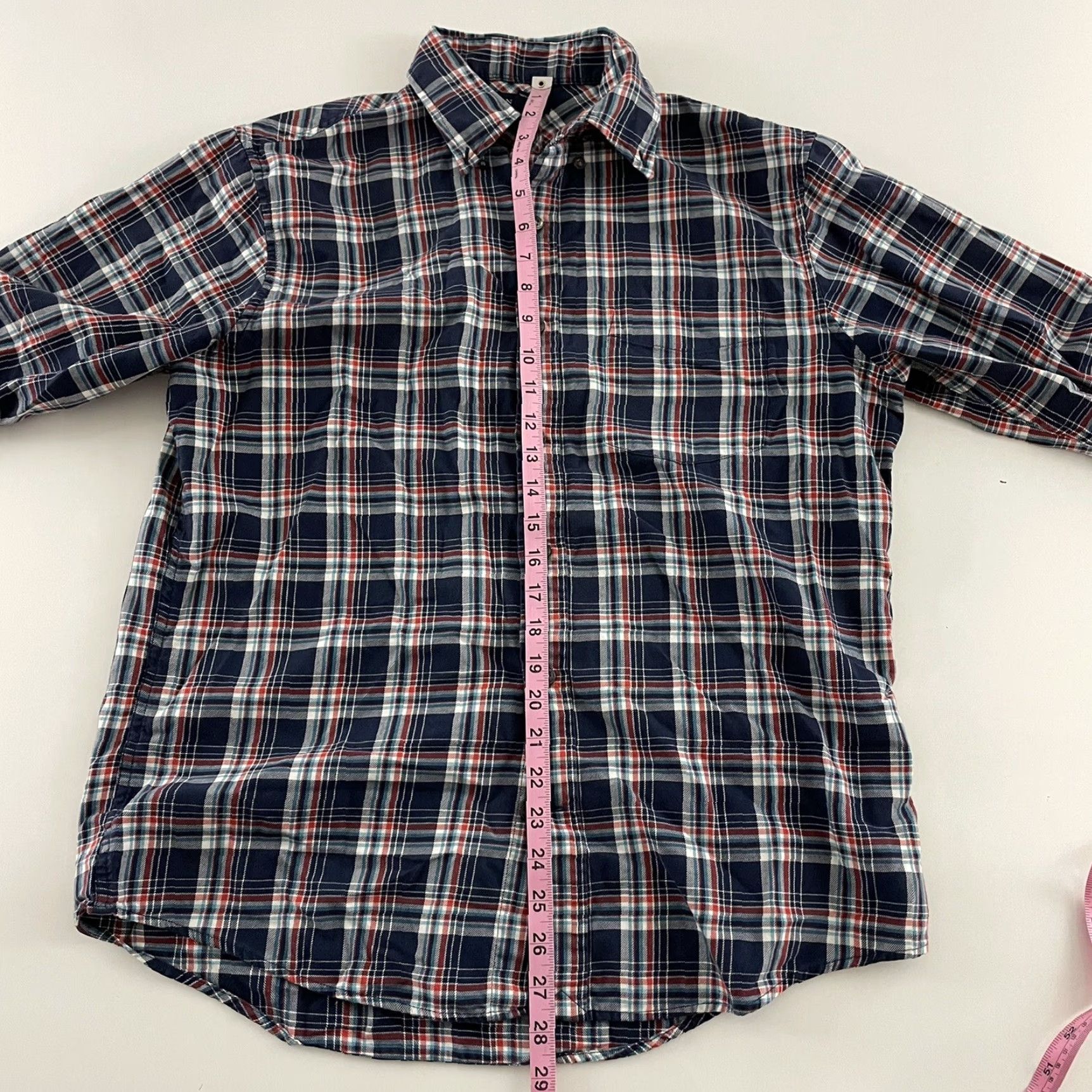 Lands' End Lands' End Plaid Flannel Traditional Long Sleeve Button Front Shirt Mens M Blue Size US M / EU 48-50 / 2 - 4 Thumbnail