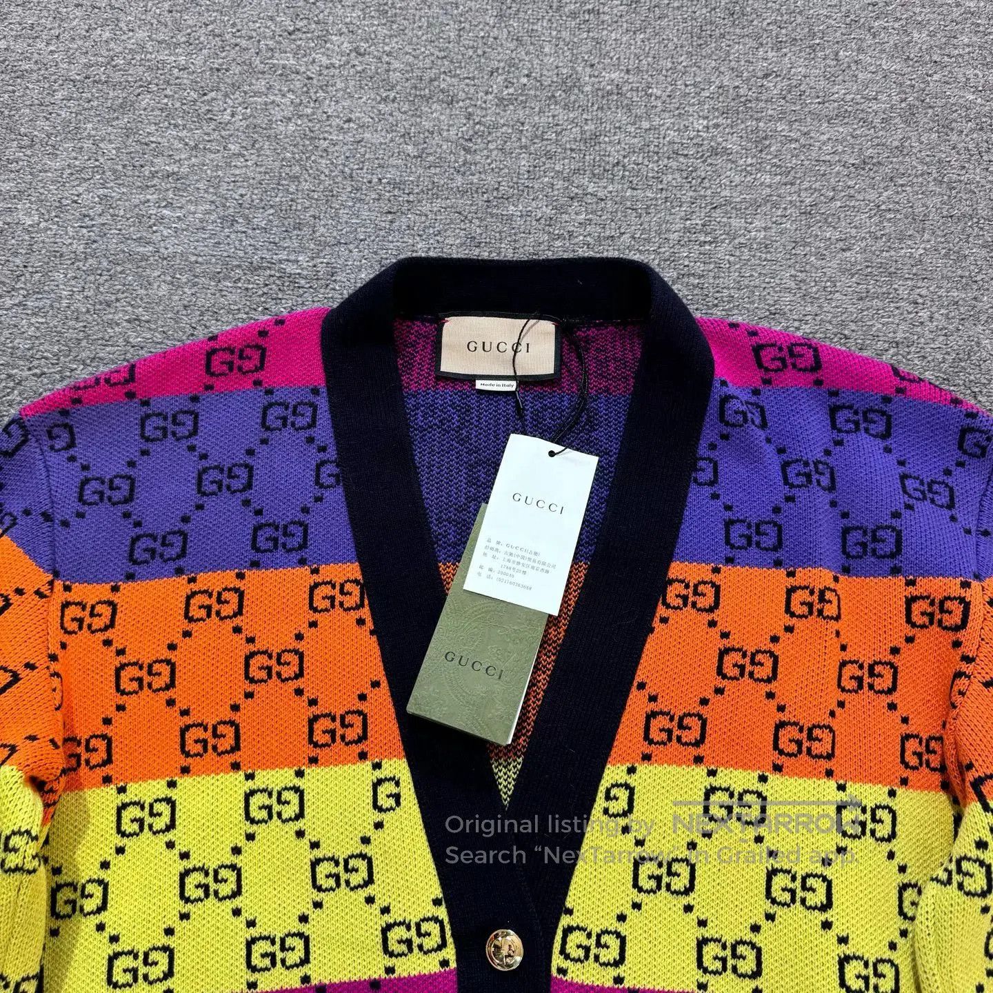 Gucci Gucci SS22 Rainbow GG Print Cardigan. Size S / US 4 / IT 40 - 3 Thumbnail