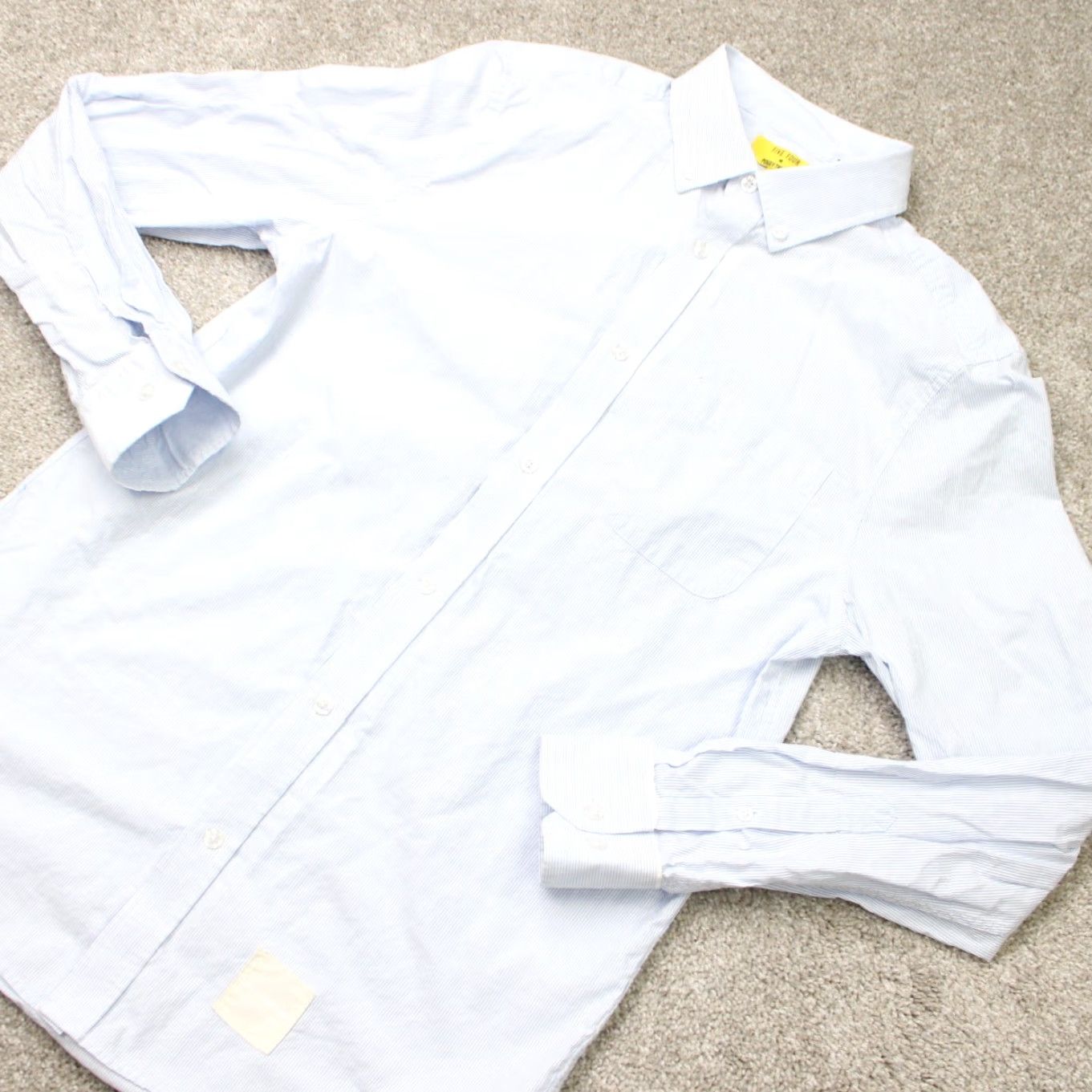 Vintage Five Four Poggy The Man Shirt Mens Medium Blue 100% Cotton Long Sleeve Button Shirt-Down Casual Shirt Mens Medium Blue Size US M / EU 48-50 / 2 - 4 Thumbnail