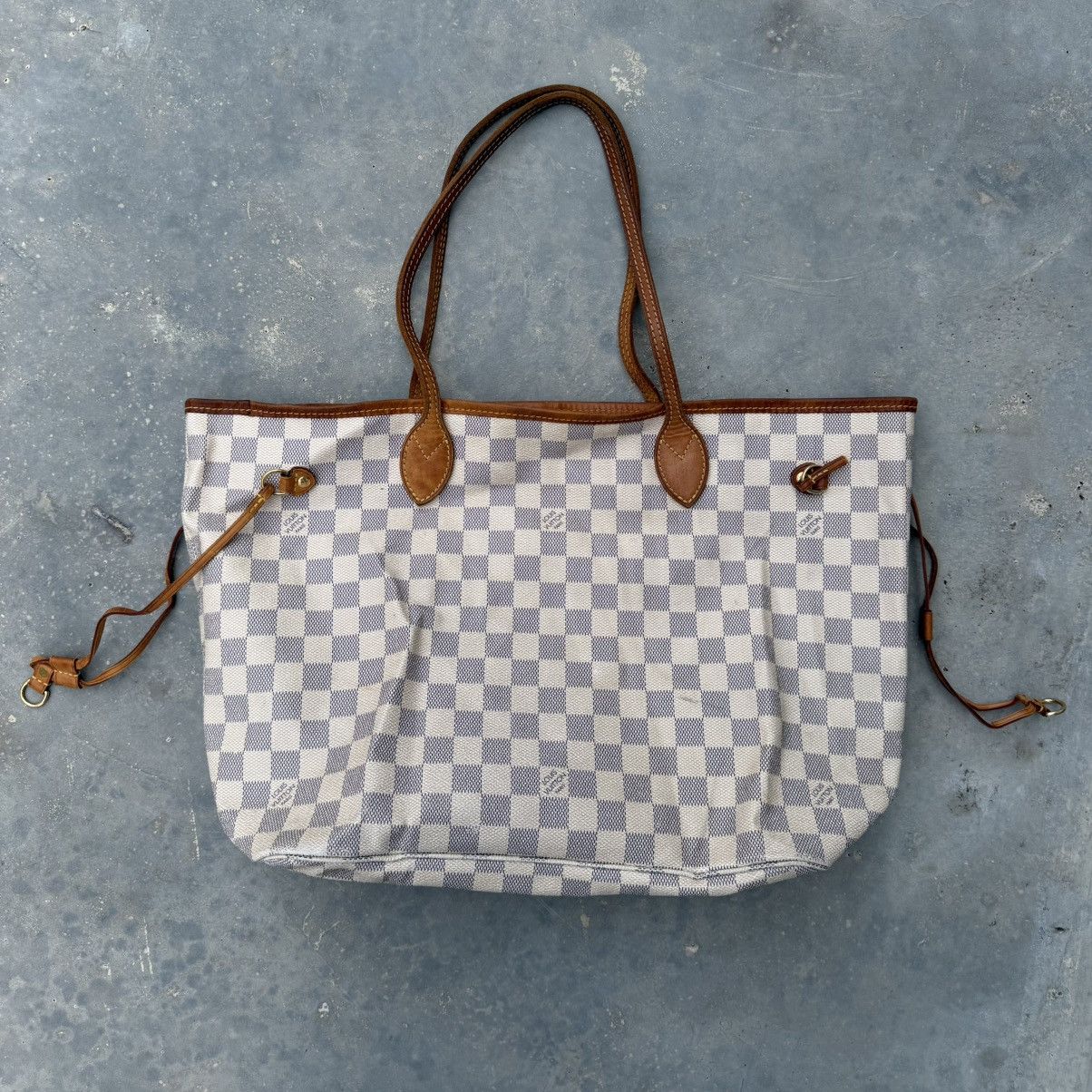 Louis Vuitton Louis Vuitton Neverfull MM in Damier Azur Tote Size ONE SIZE - 1 Thumbnail