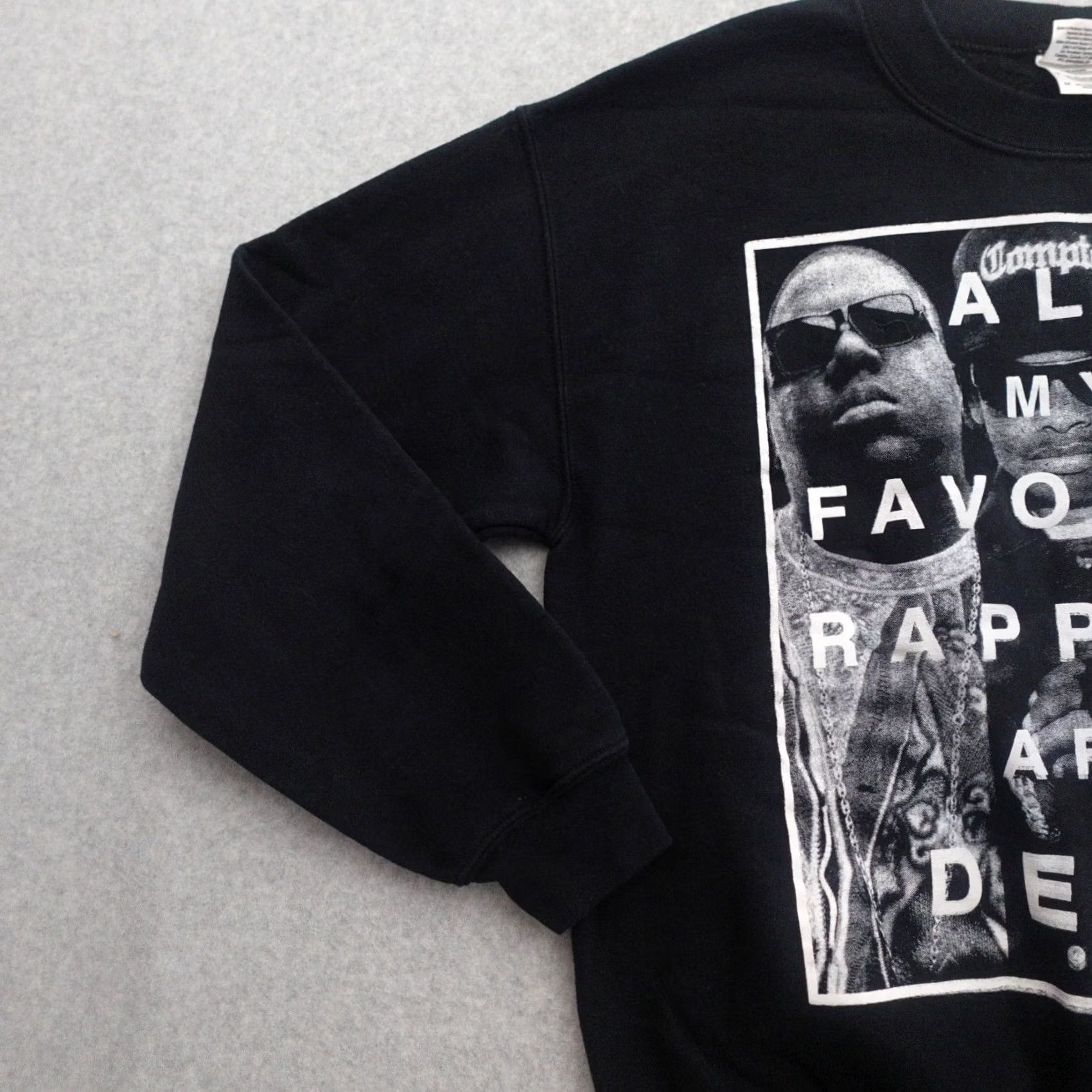 Gildan All My Favorite Rappers Are Dead Gildan Sweater Pullover Medium Black Mens Size US M / EU 48-50 / 2 - 5 Thumbnail