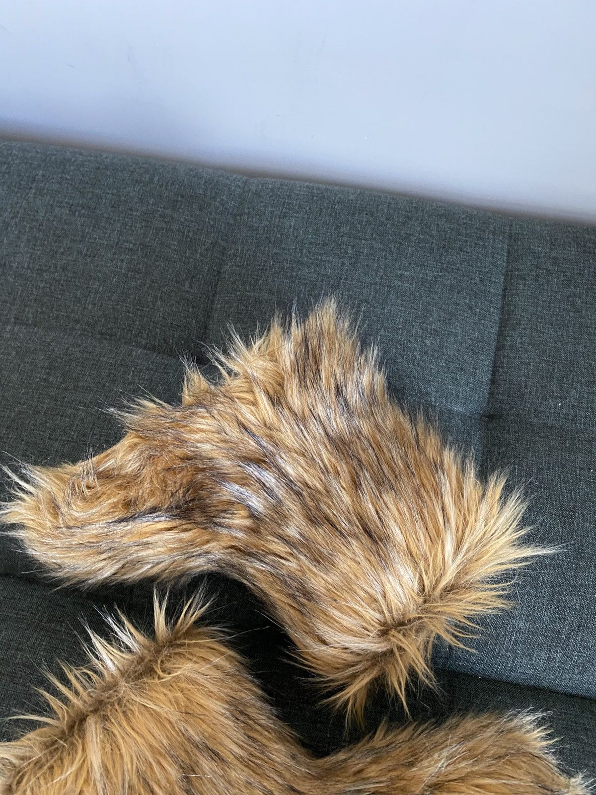 If Six Was Nine Vintage Faux Fur Fuzzy Boots Full Mohair Avant Garde Y2K Size US 9.5 / EU 42-43 - 3 Thumbnail