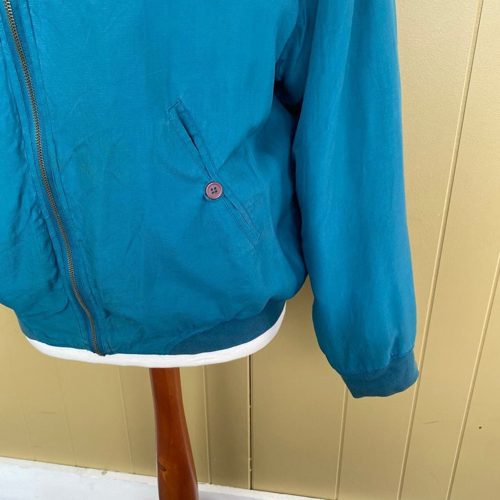 Other Visitor men L 100% Silk lightweight full zip vintage bomber Size US L / EU 52-54 / 3 - 12 Thumbnail