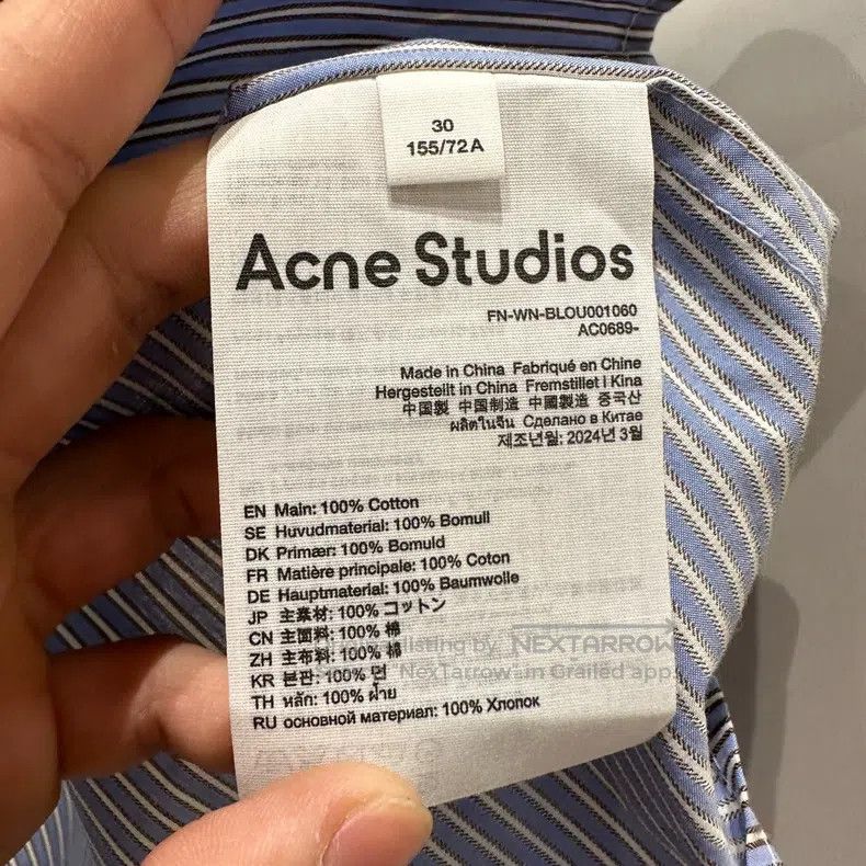Acne Studios Acne Studios size 30 Striped Long Sleeve Shirt Size 4XL / US 24-26 - 4 Thumbnail