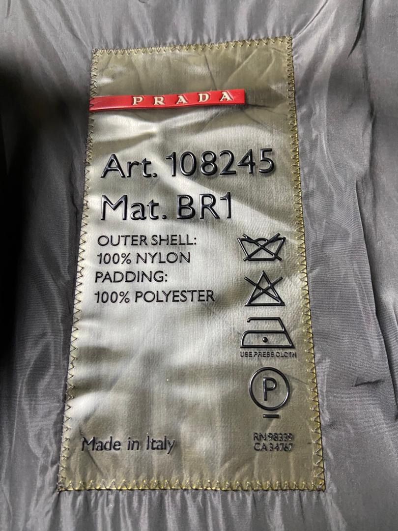 Prada Prada Sport Nylon Padded Hooded Long Jacket (180) Size US XS / EU 42 / 0 - 10 Thumbnail
