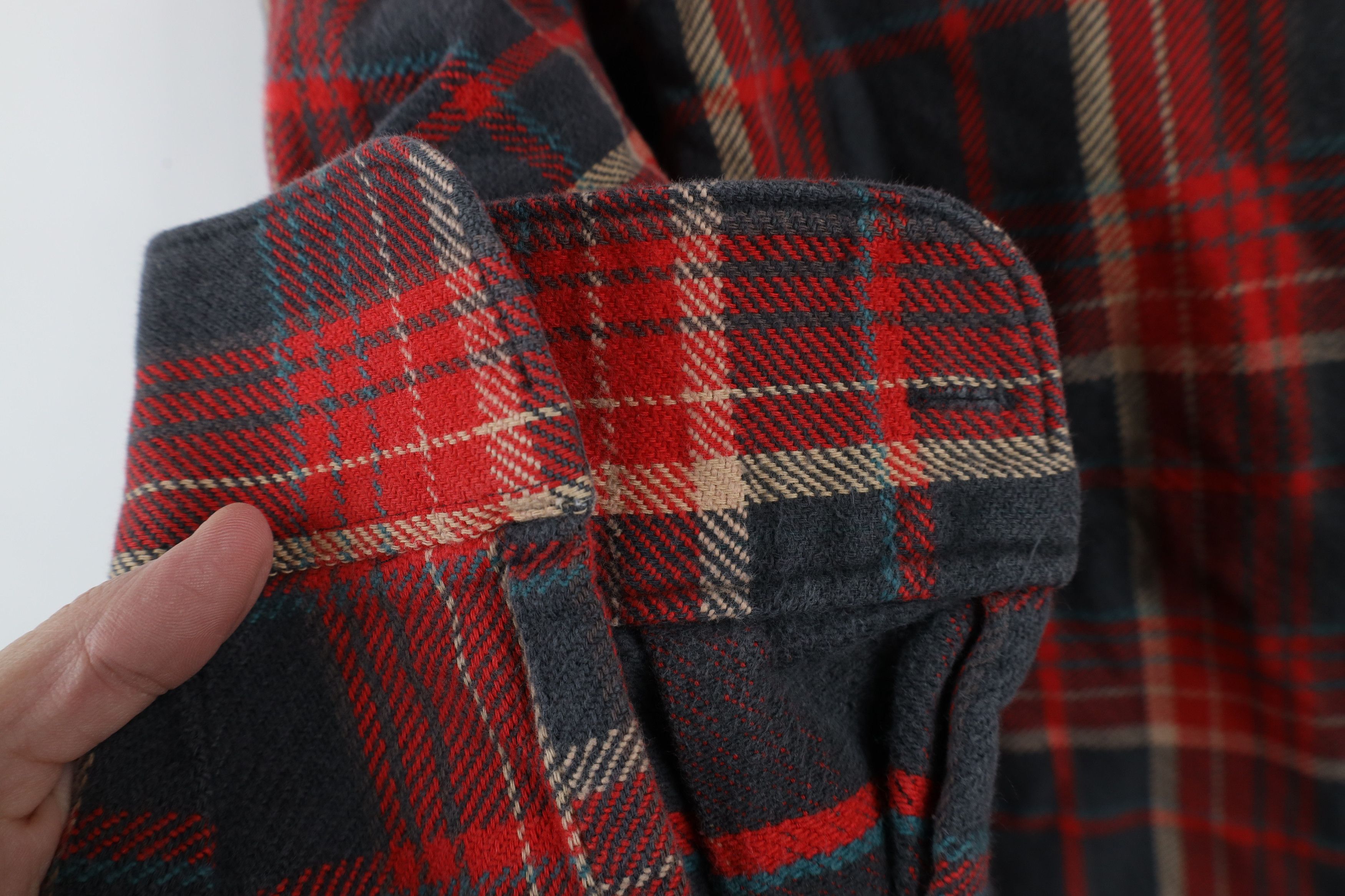Vintage Vintage 70s Streetwear Heavyweight Button Shirt Plaid Size US L / EU 52-54 / 3 - 10 Thumbnail