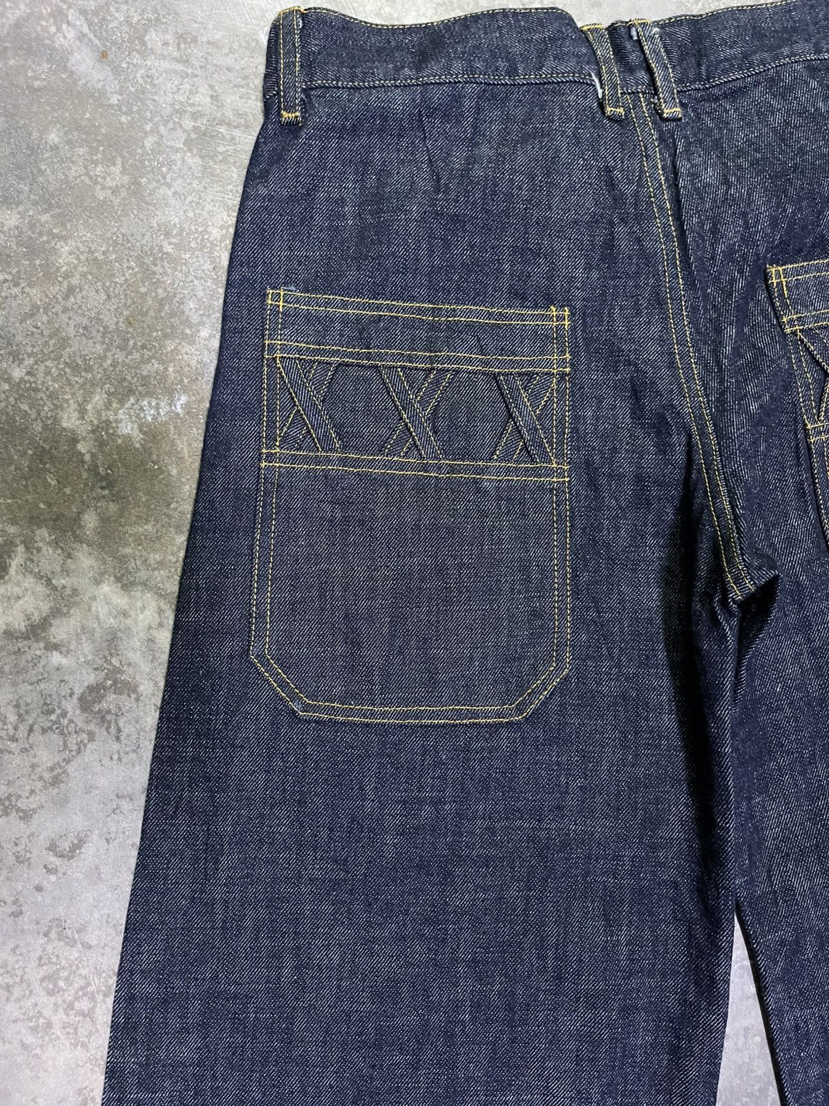 If Six Was Nine × Japanese Brand Super Flare Jeans Japan Chewin’ Bacco Size US 29 - 11 Thumbnail