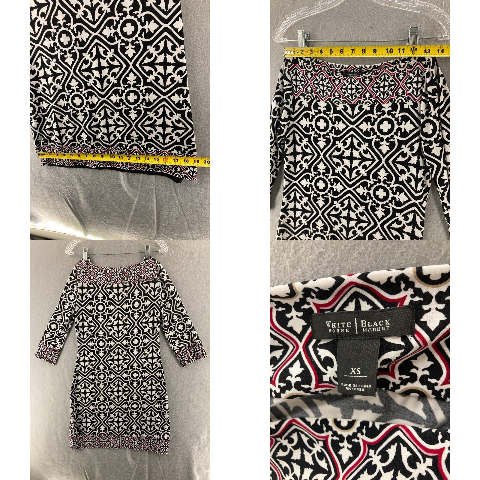 White House Black Market White House Black Market Dress XS Womens Sheath XS Multicolor Geometric Print 90s? (Oops) Size XS / US 0-2 / IT 36-38 - 8 Thumbnail