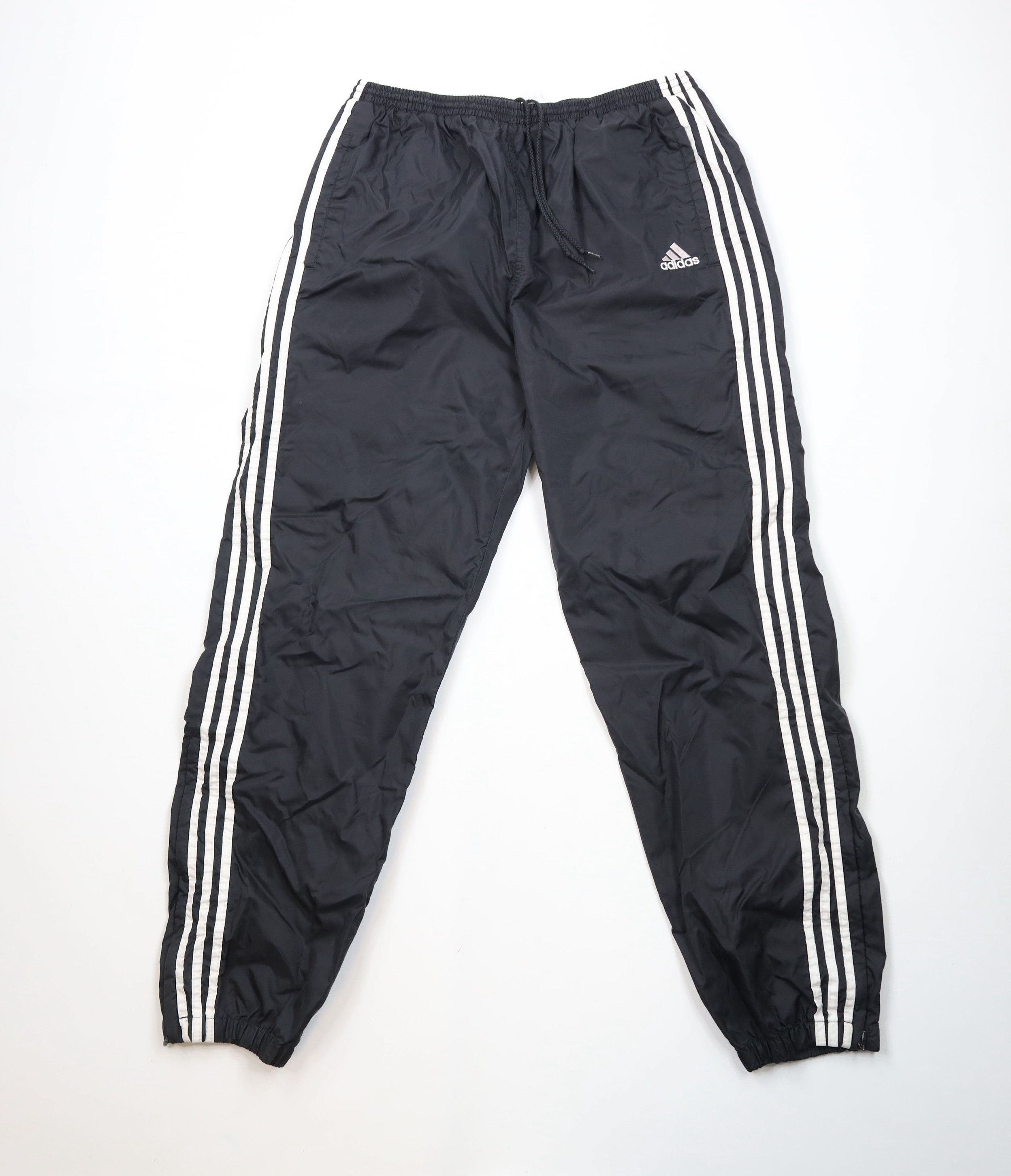 Vintage 90s Adidas Cuffed Nylon Windbreaker Joggers Pants