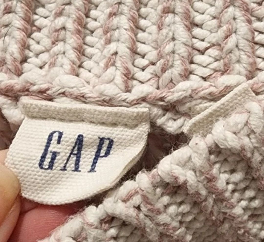 Gap GAP Long Sleeve Heather Pink Cable Mock Sweater Size XS Size XS / US 0-2 / IT 36-38 - 3 Thumbnail