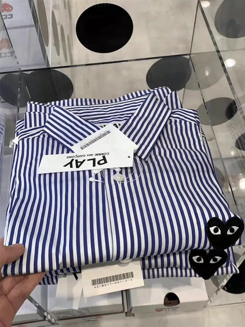 Comme des Garcons Comme Des Garcons Striped Black Heart Shirt Size XS / US 0-2 / IT 36-38 - 2 Thumbnail