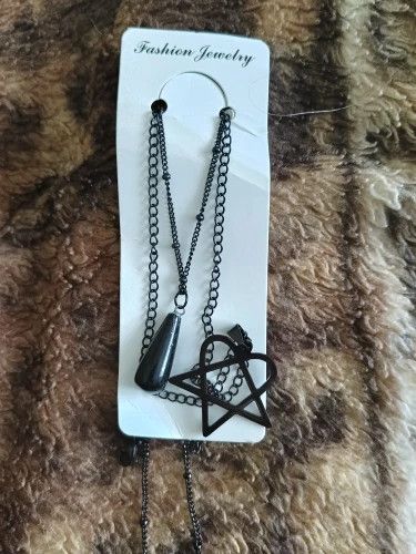 Jewelry Goth Punk Heartagram Pendant Charms Necklace Size ONE SIZE - 8 Thumbnail