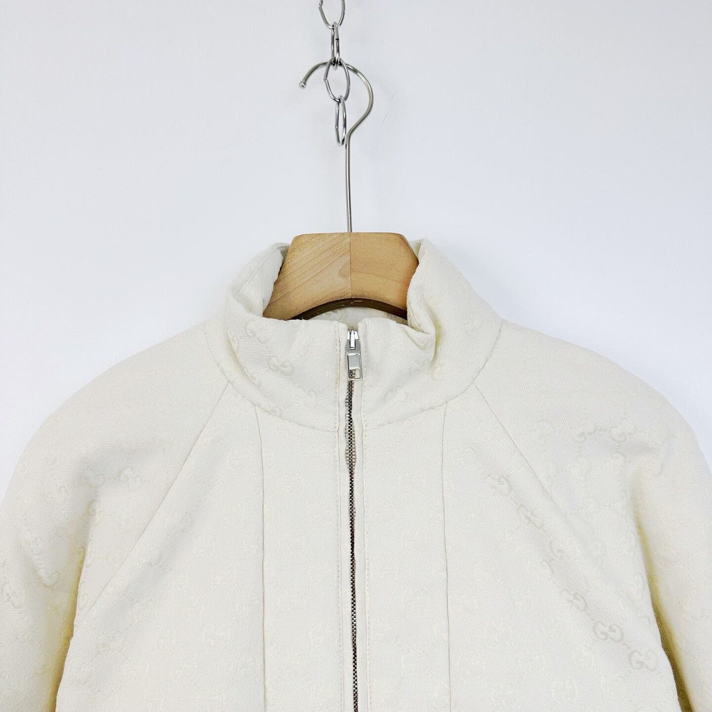 Gucci white gucci double g logo zip jacket Size US M / EU 48-50 / 2 - 3 Thumbnail