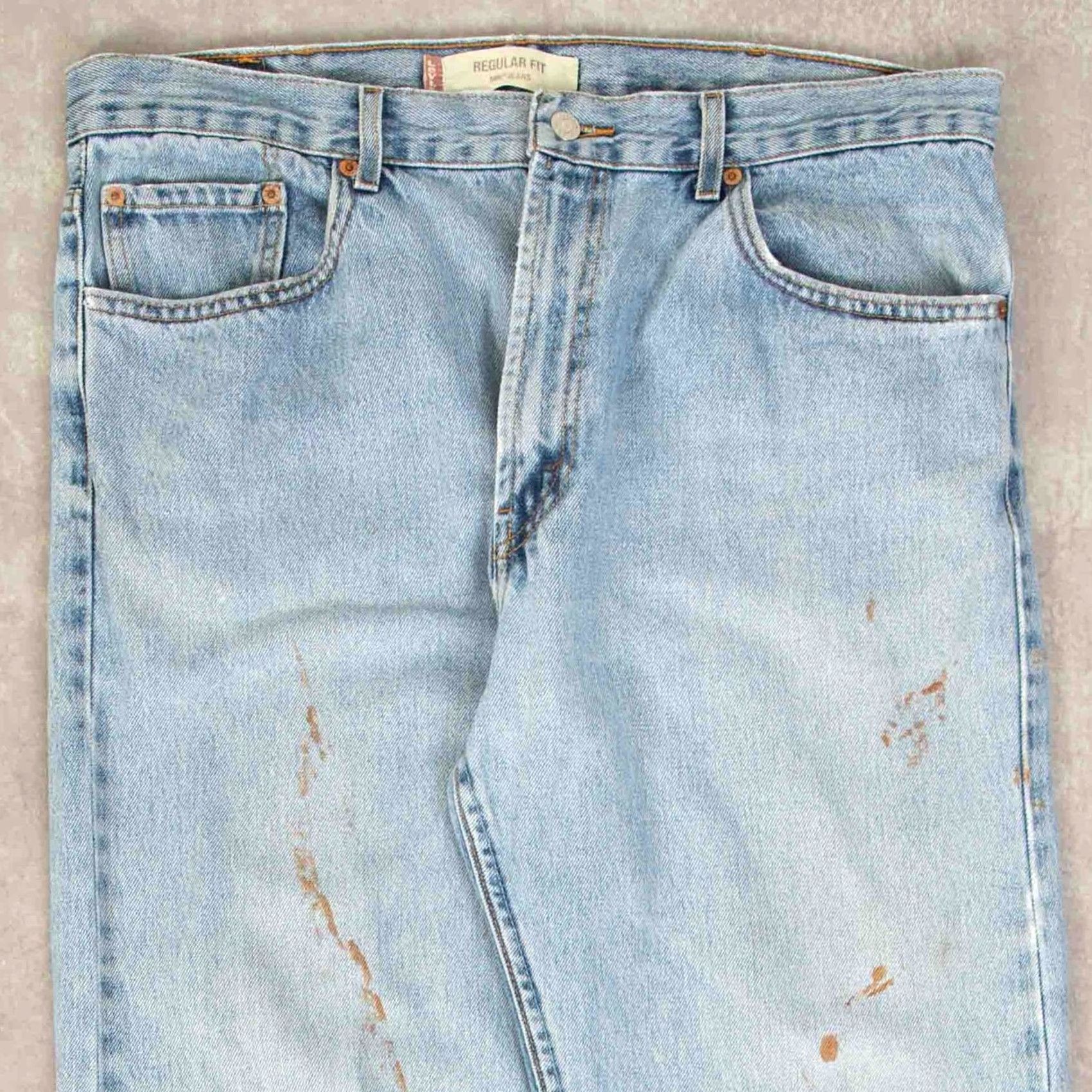 Levi's VINTAGE Levi's 505 Straight Fit Painter Jeans Mens Light Blue Denim Size US 36 / EU 52 - 3 Thumbnail