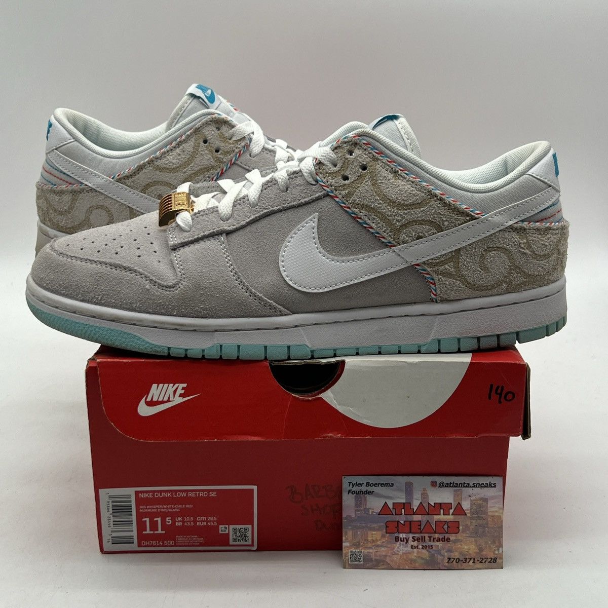 Nike dunk low barber shop grey