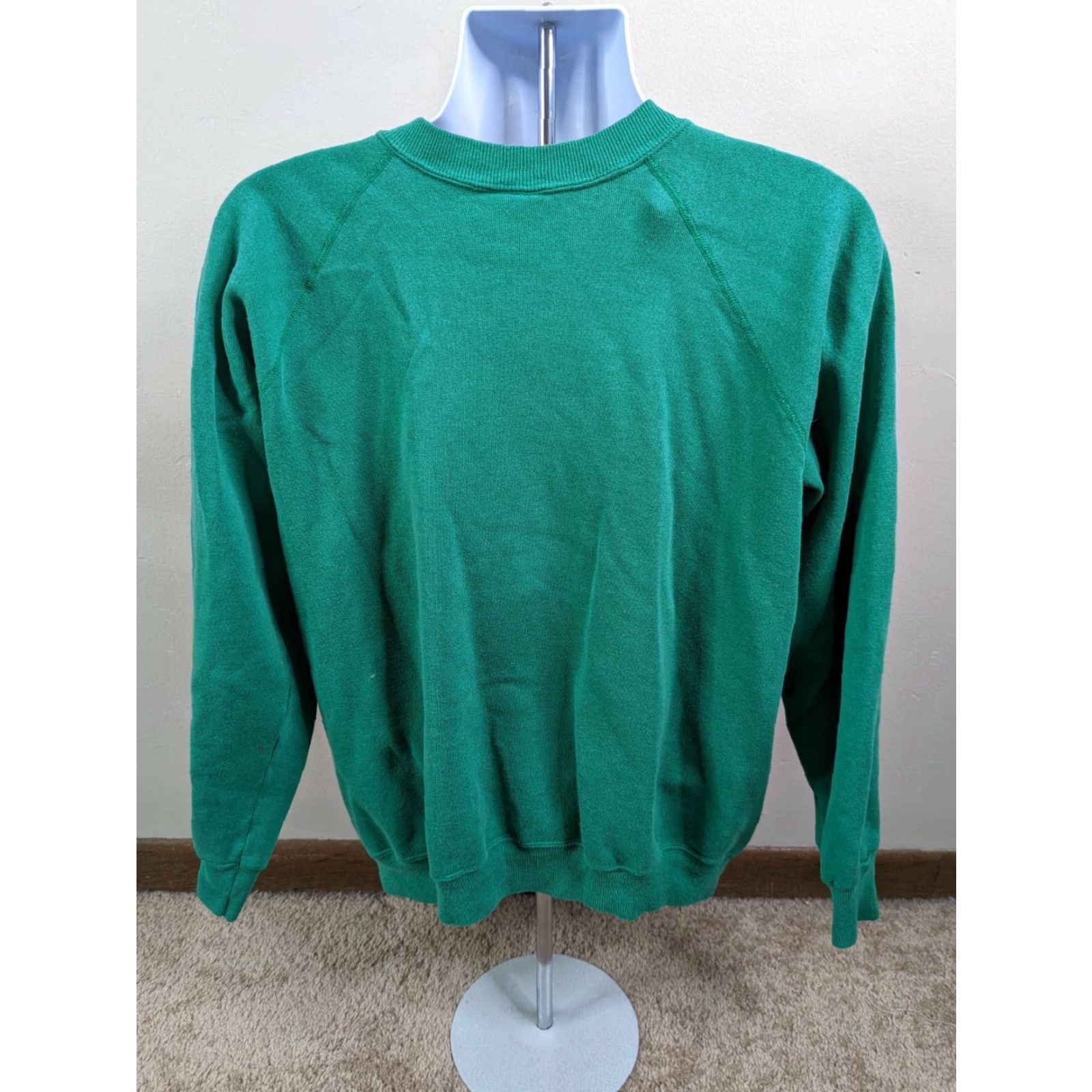 Hanes VINTAGE Hanes Raglan Sweatshirt Green Distressed Faded 90s XL Made In USA Men’s Sweatshirt Crewneck Size US XL / EU 56 / 4 - 6 Thumbnail