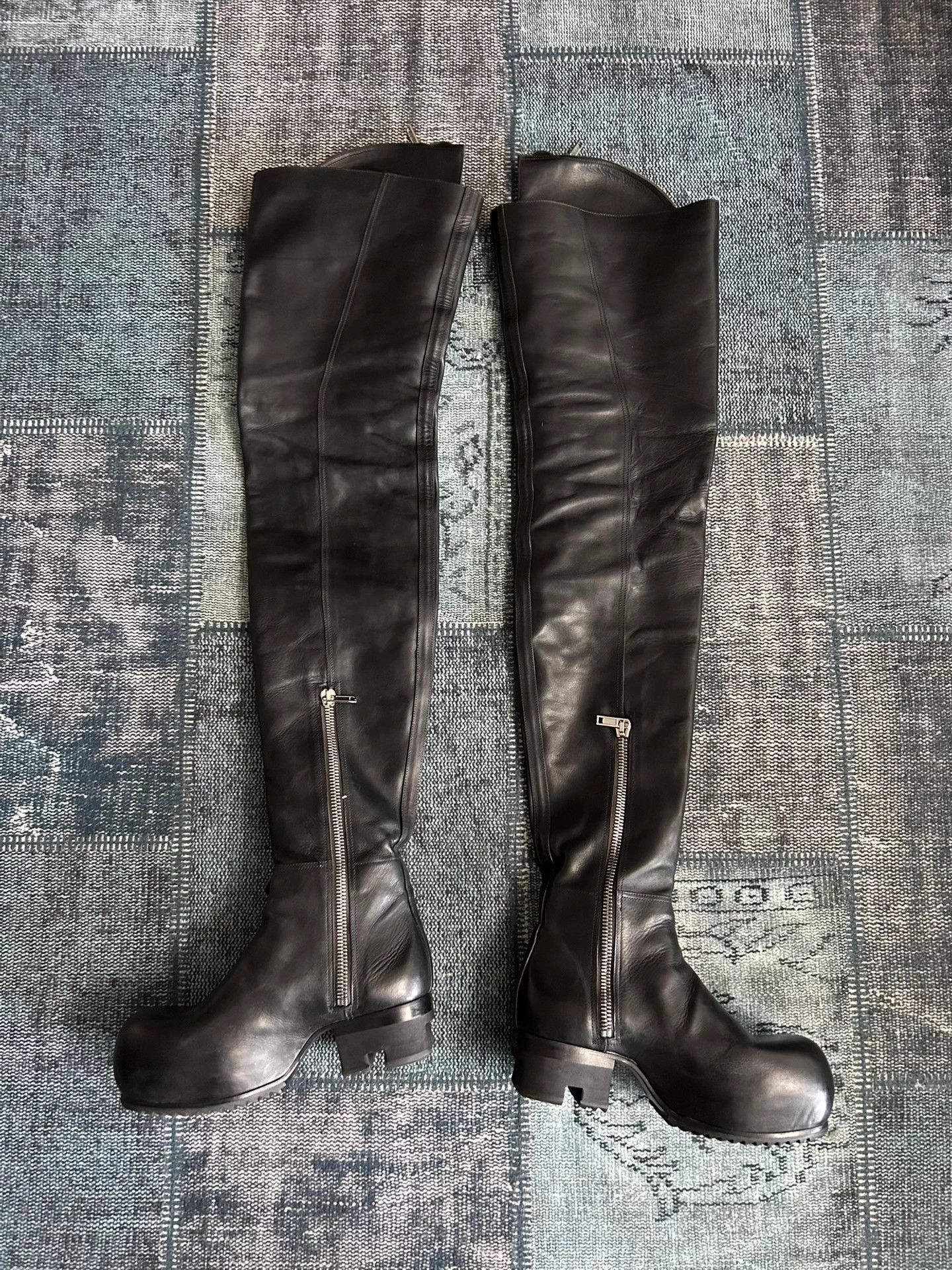 Rick Owens Rick Owens Bauhaus Ballast 39.5 Overknee Boot Runway Size US 8.5 / IT 38.5 - 2 Thumbnail