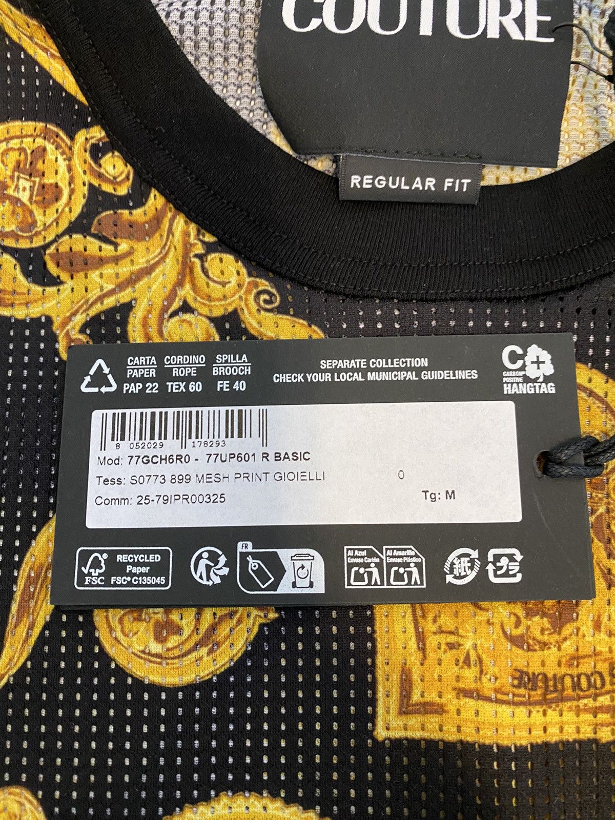 Versace Jeans Couture Versace Jeans Culture Jewels Mesh Print T-shirt, size M, Size US M / EU 48-50 / 2 - 8 Thumbnail