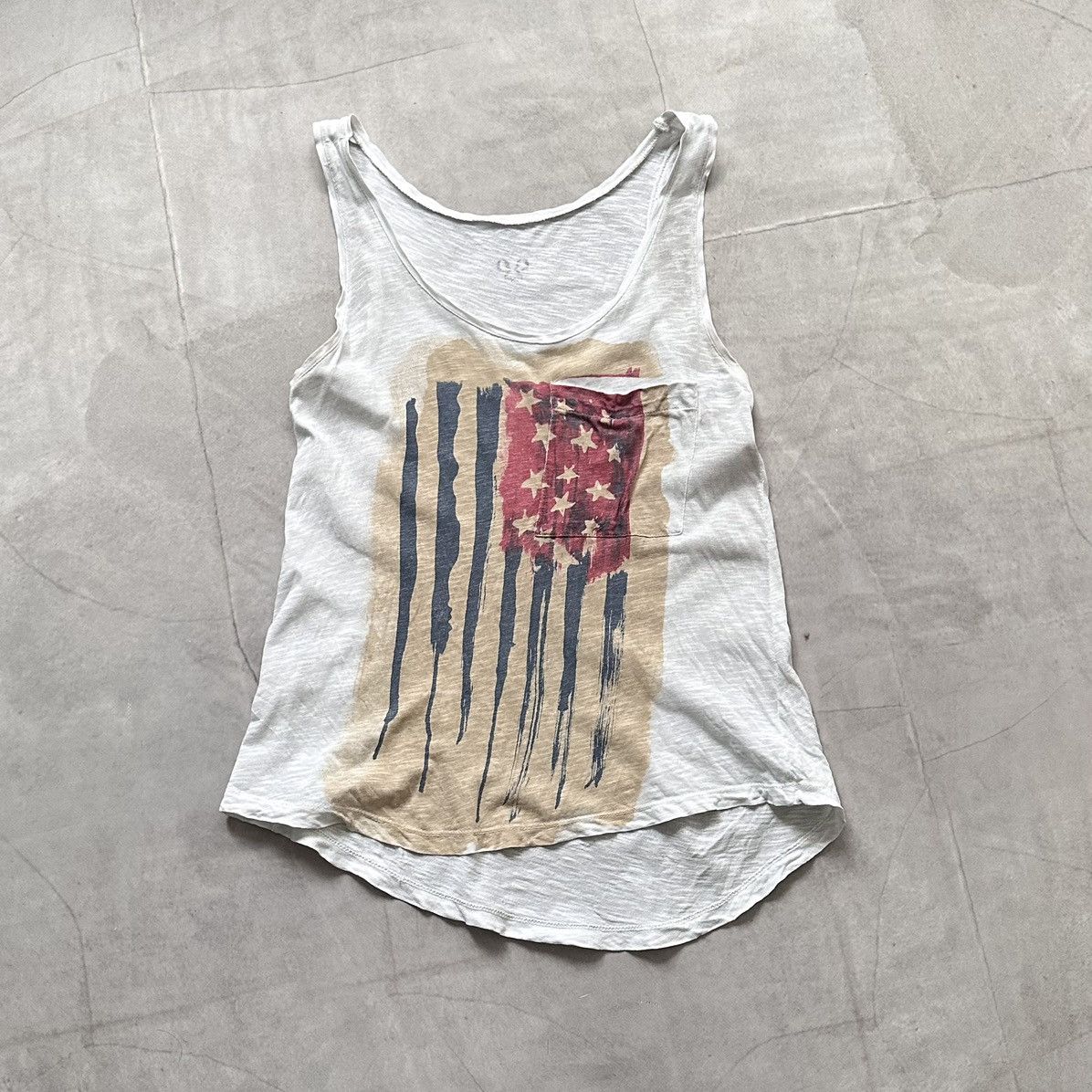 John Galliano Y2K USA Flag Hysteric Glamour Vibe Tank Top Ed Hardy Style Size S / US 4 / IT 40 - 1 Thumbnail