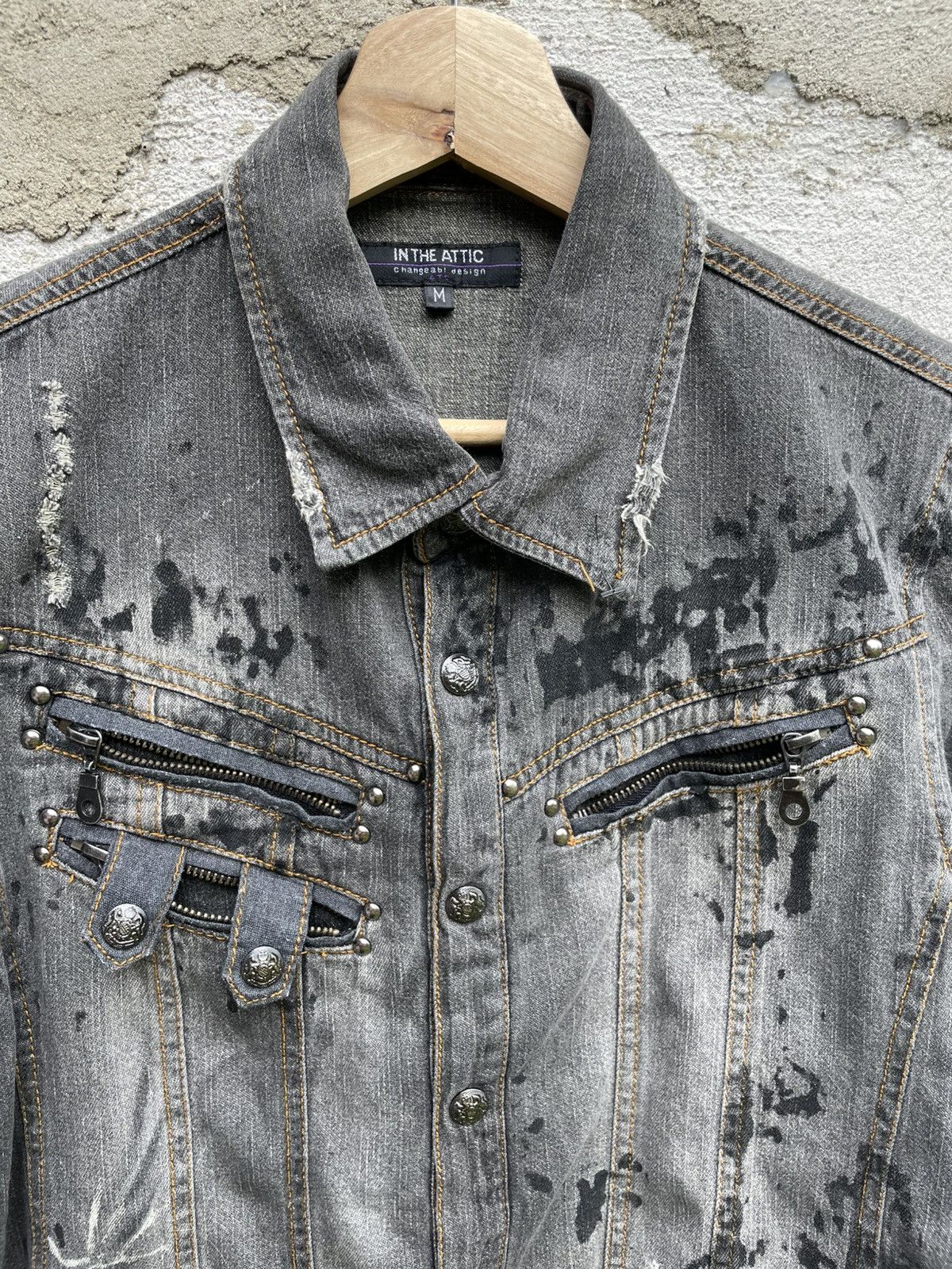 In The Attic In The Attic Changeabl Design Denim Jacket Distressed Size US M / EU 48-50 / 2 - 10 Thumbnail