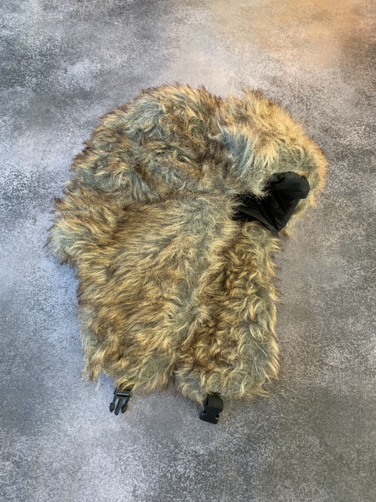 Japanese Brand Vintage Crazy Y2k Mohair Fuzzy Hat Ushanka Punk Huge Size ONE SIZE - 4 Thumbnail