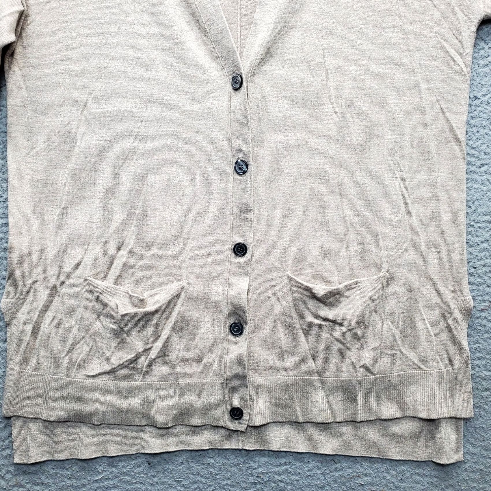 Loft LOFT Ann Taylor Cardigan Sweater Womens Size S Wool Blend Button Front EUC Tan Brown Knit Cardigan Women Size S / US 4 / IT 40 - 8 Thumbnail