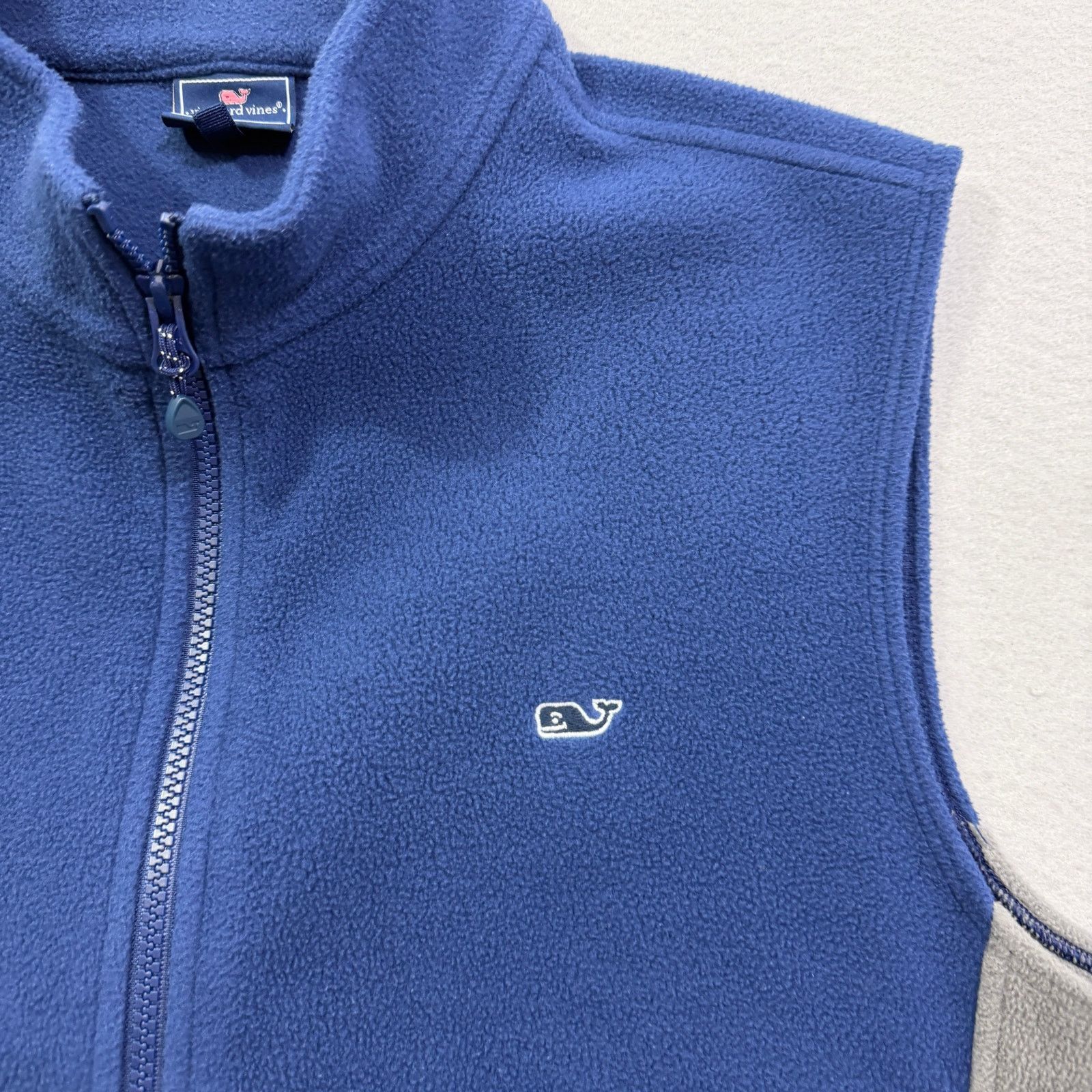 Vineyard Vines Vineyard Vines Fleece Vest Men's Medium Blue Gray Full Zip Size US M / EU 48-50 / 2 - 3 Thumbnail