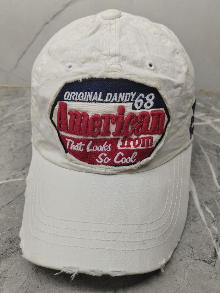 Japanese Brand Vintage Ameircan From Distressed Style Cap Hat Size ONE SIZE - 2 Thumbnail