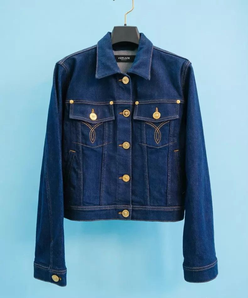 Versace Versace Medusa denim jacket Size US XS / EU 42 / 0 - 2 Thumbnail