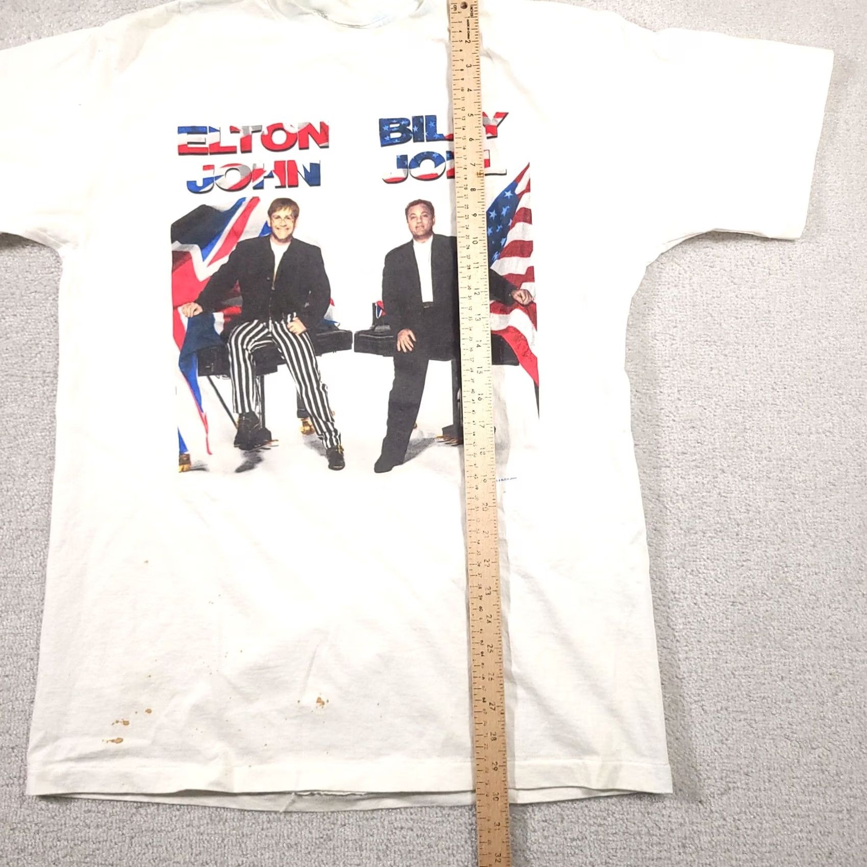 Vintage VINTAGE Billy Joel Elton John Shirt 90s Mens XL White All Sport 1994 Tour Grunge Mens Size US XL / EU 56 / 4 - 5 Thumbnail