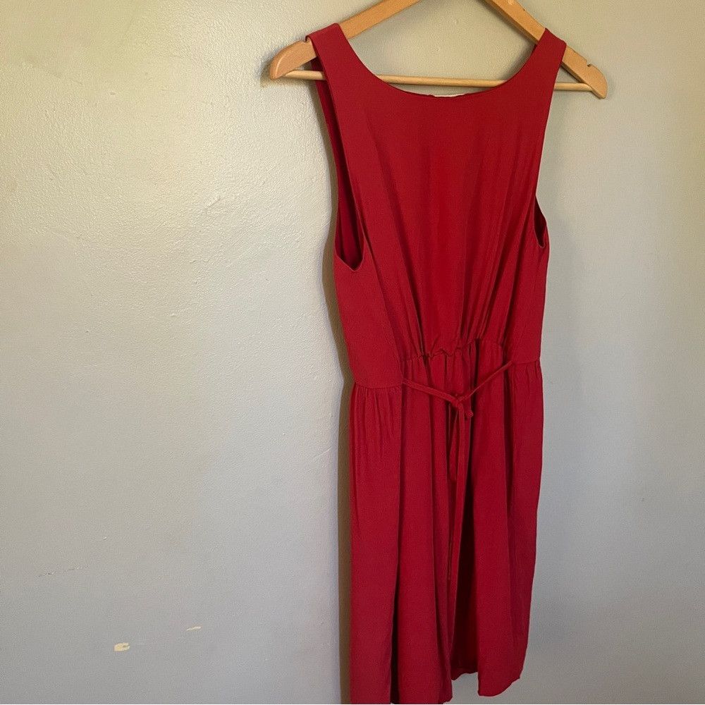 Anthropologie Anthropologie Black Swan Chiffon V-Neck Dress Red Small Size S / US 4 / IT 40 - 3 Thumbnail
